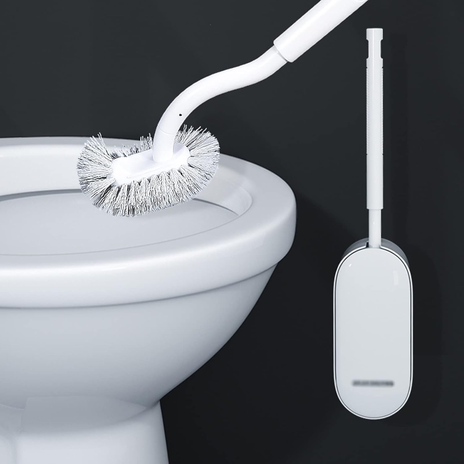 Curved Cured Automatic Cleaning Toilet Brush Holder