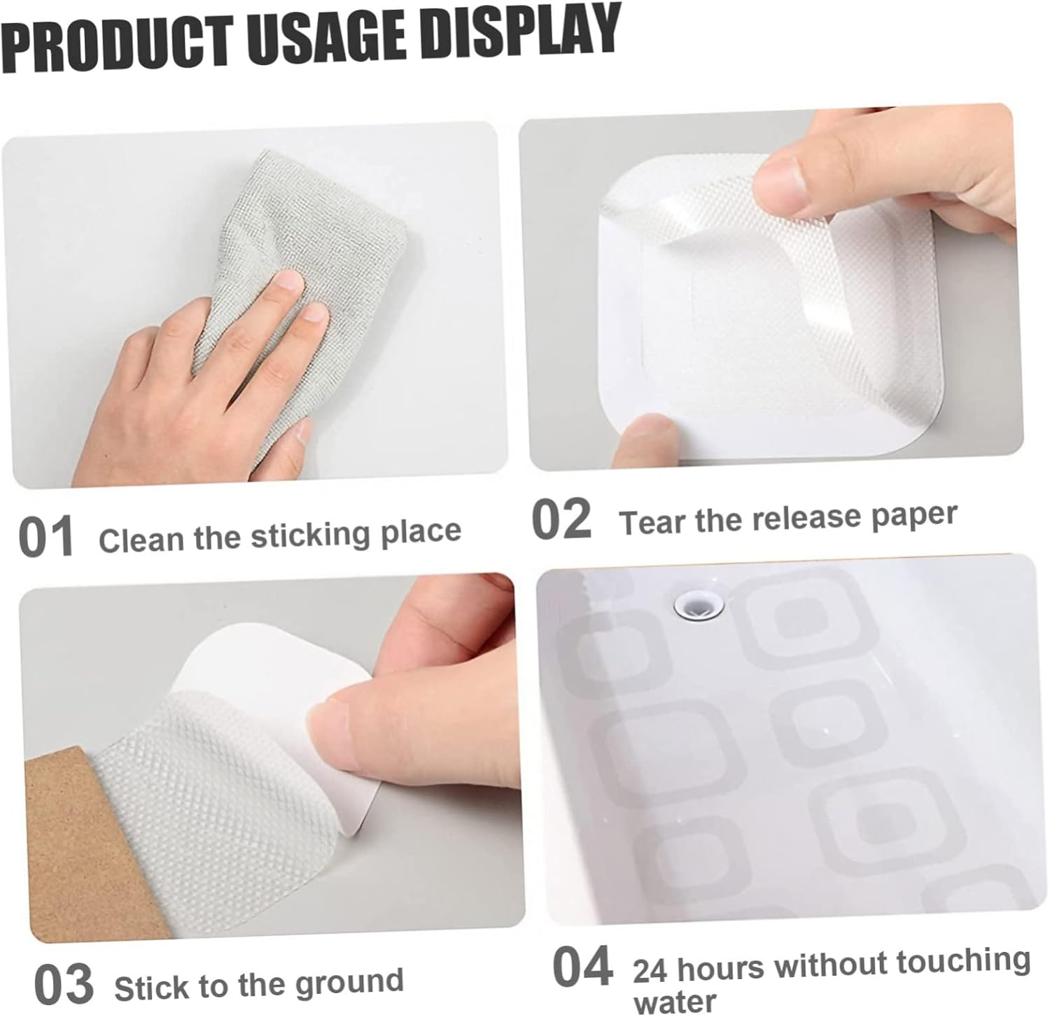24-Piece Non-Slip bathtub stickers for Bathroom Safety