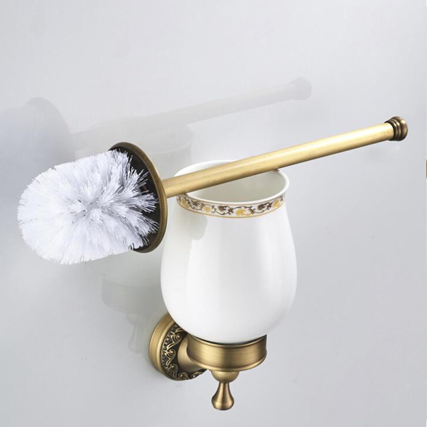 PEONYBATH Antique Bronze Toiletd Brush with Holder