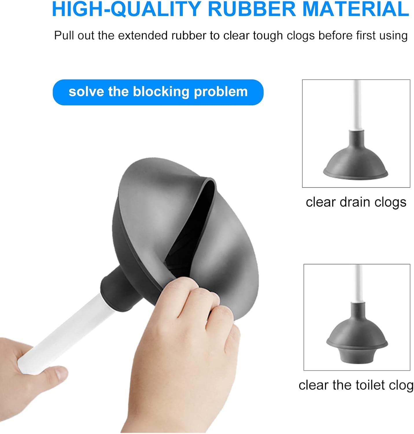 SetSail Toilet Plunger Brush Set