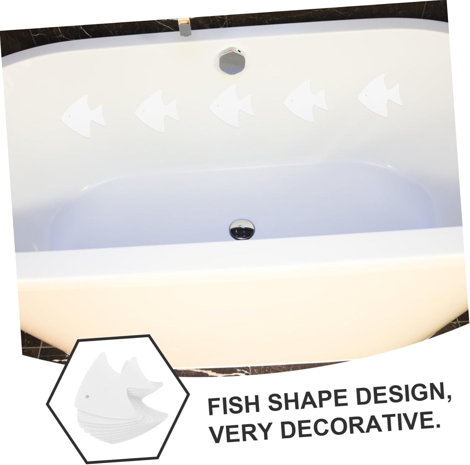 DECHOUS 12pcs Non-Slip Stickers for Bathtub and Shower
