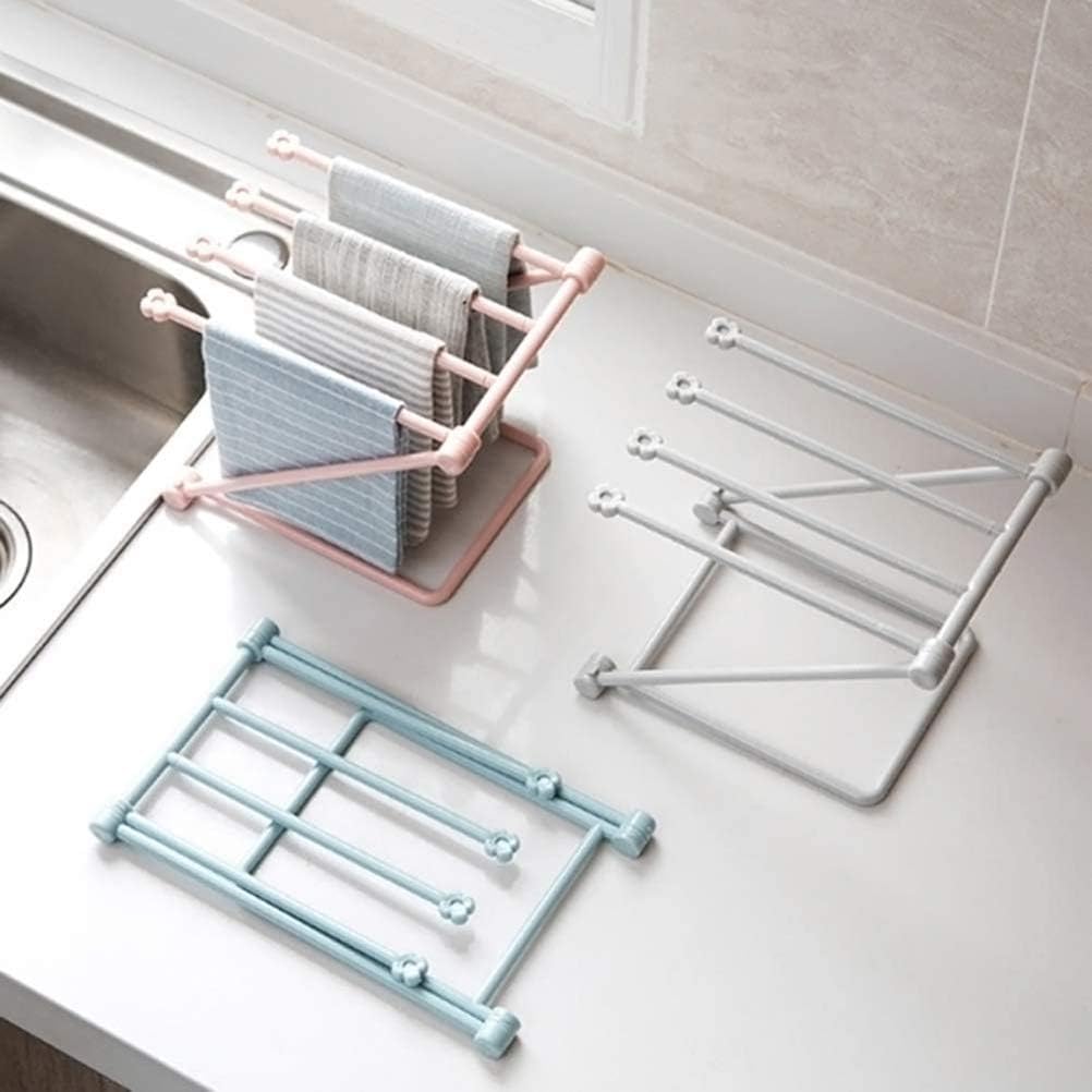 Stainless Steel Bathroom Towel Holder Z-Shape Foldable Towel Rack