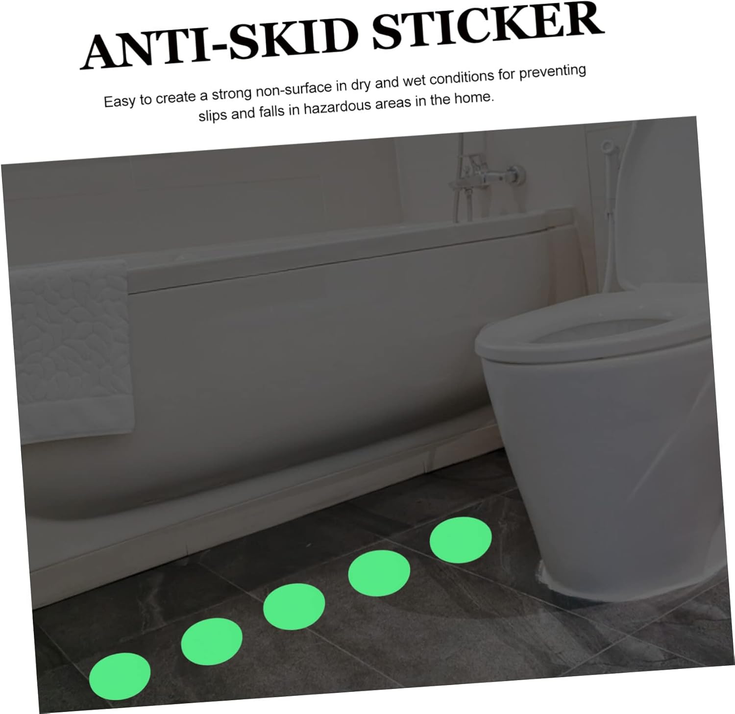 Easy Adhesive 20-Piece Bathroom Anti-Slip Tiles