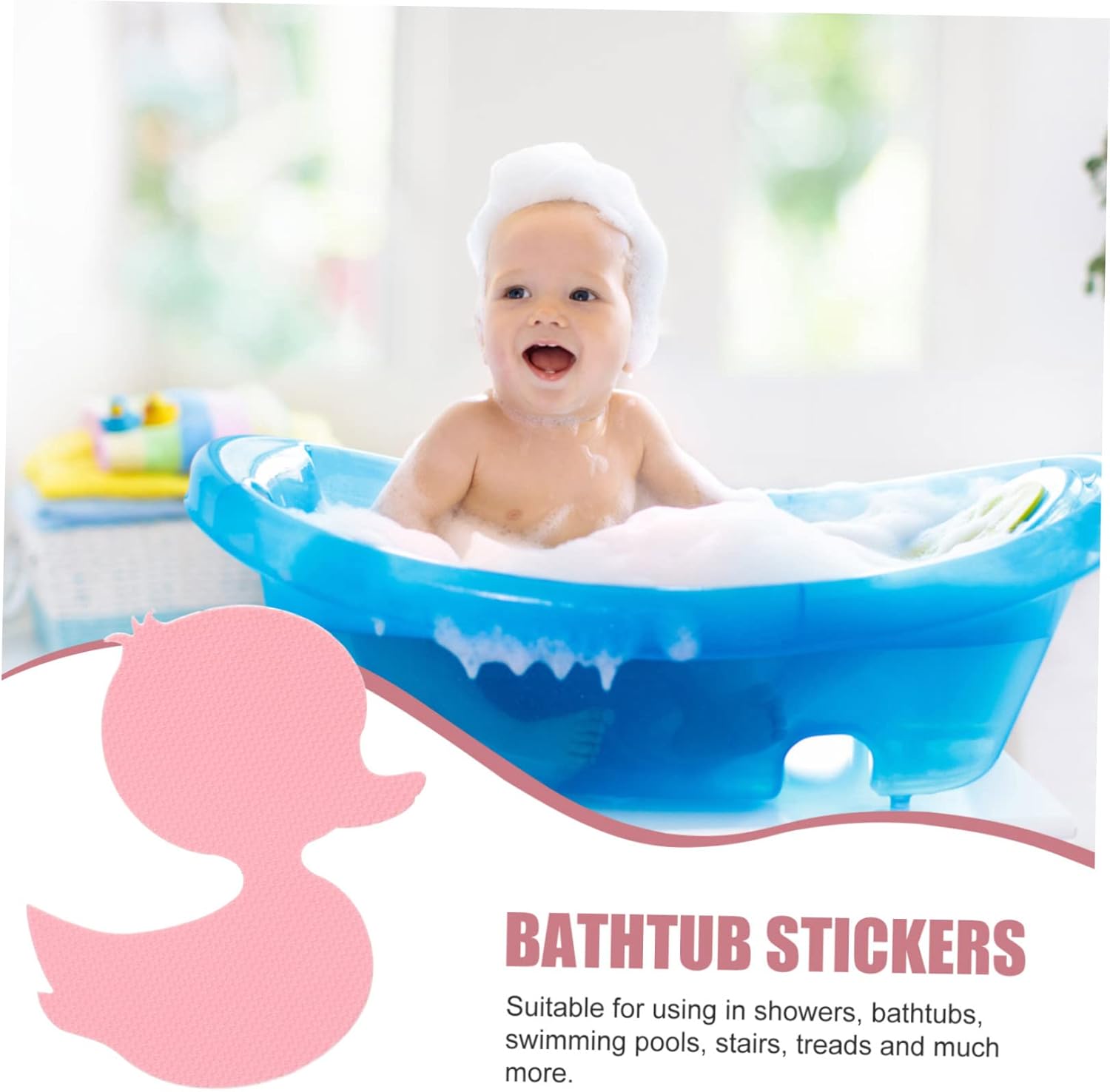 24Pcs Duck Shaped Slip Stickers for Bathrooms