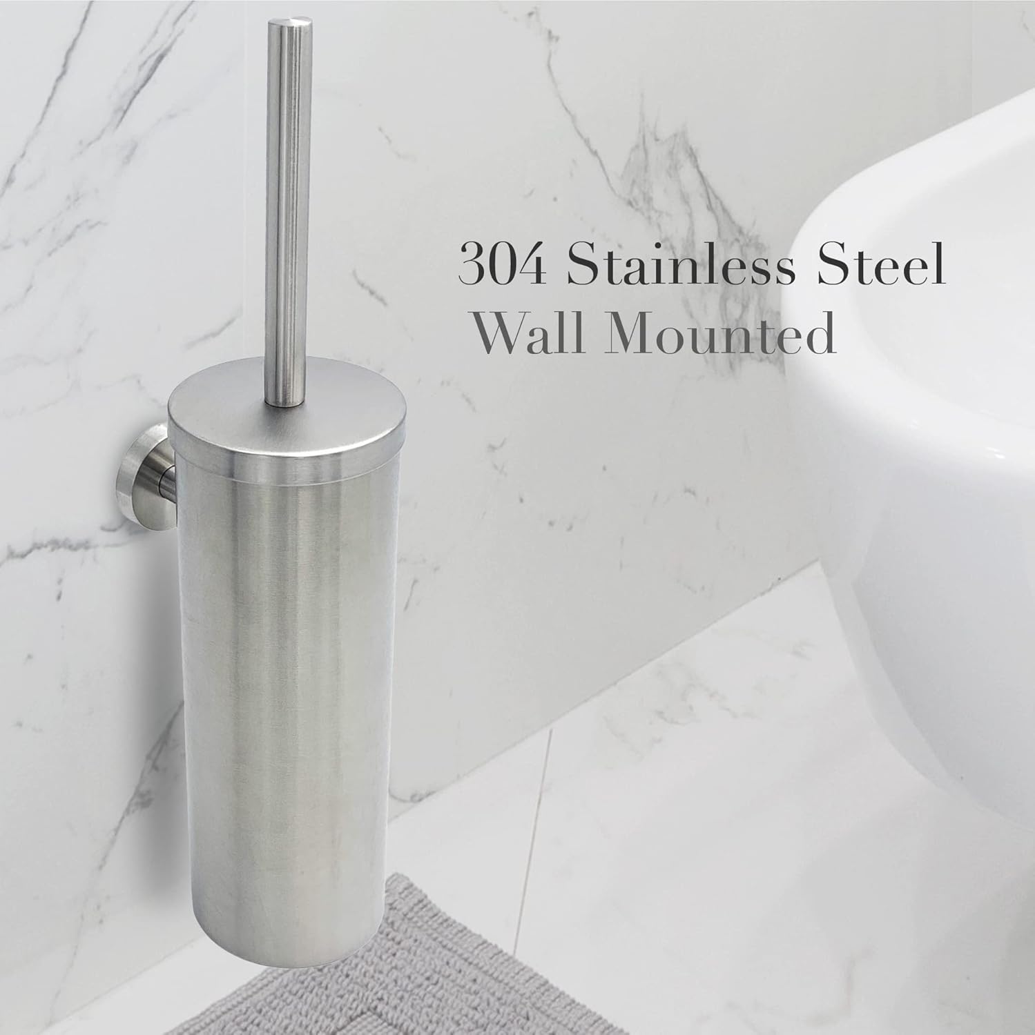 Durable 304 Stainless Steel Toile T Brush Holder
