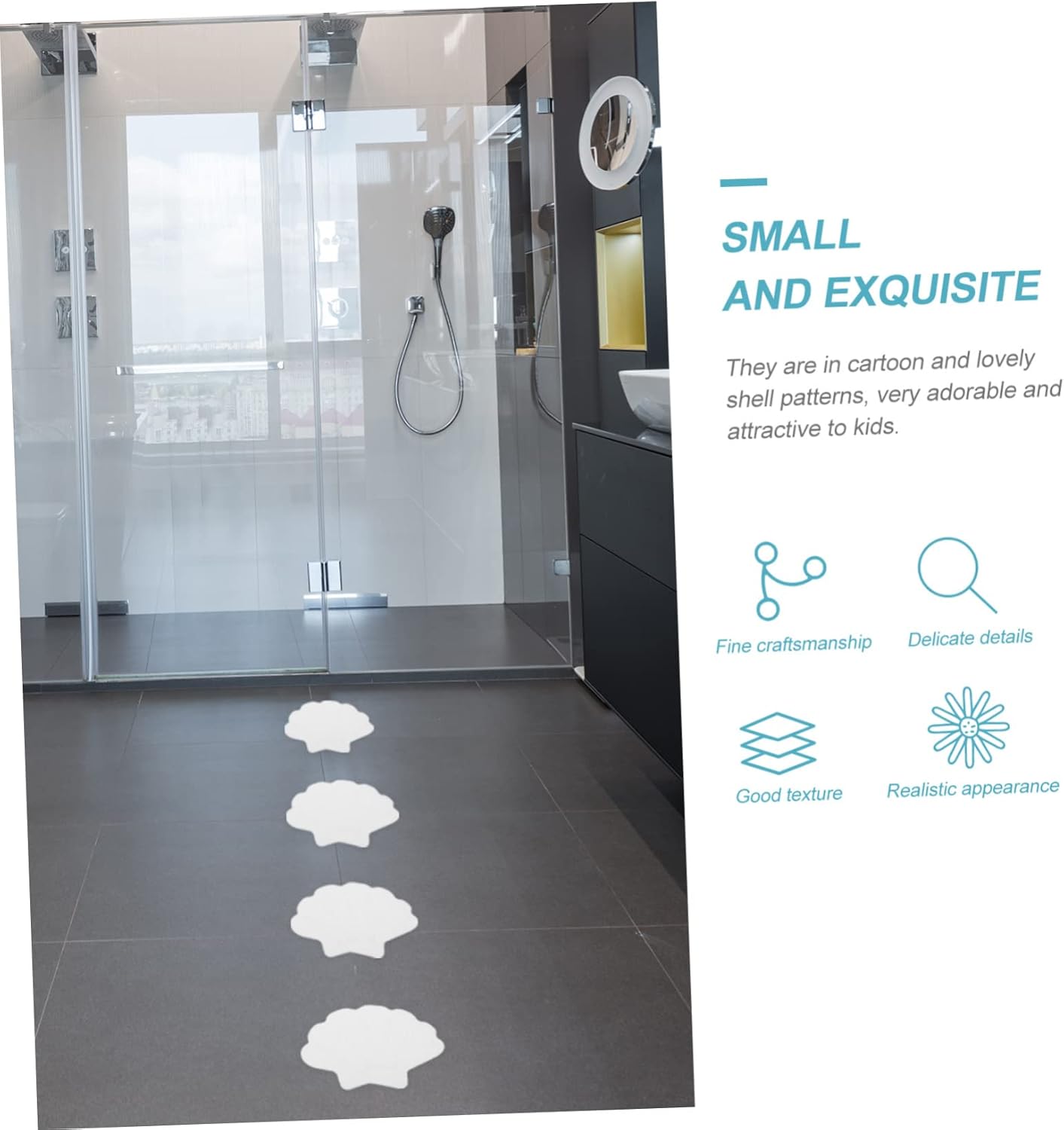 Zerodeko 2 Sets Non-Skid Cartoon Bathtub Stickers