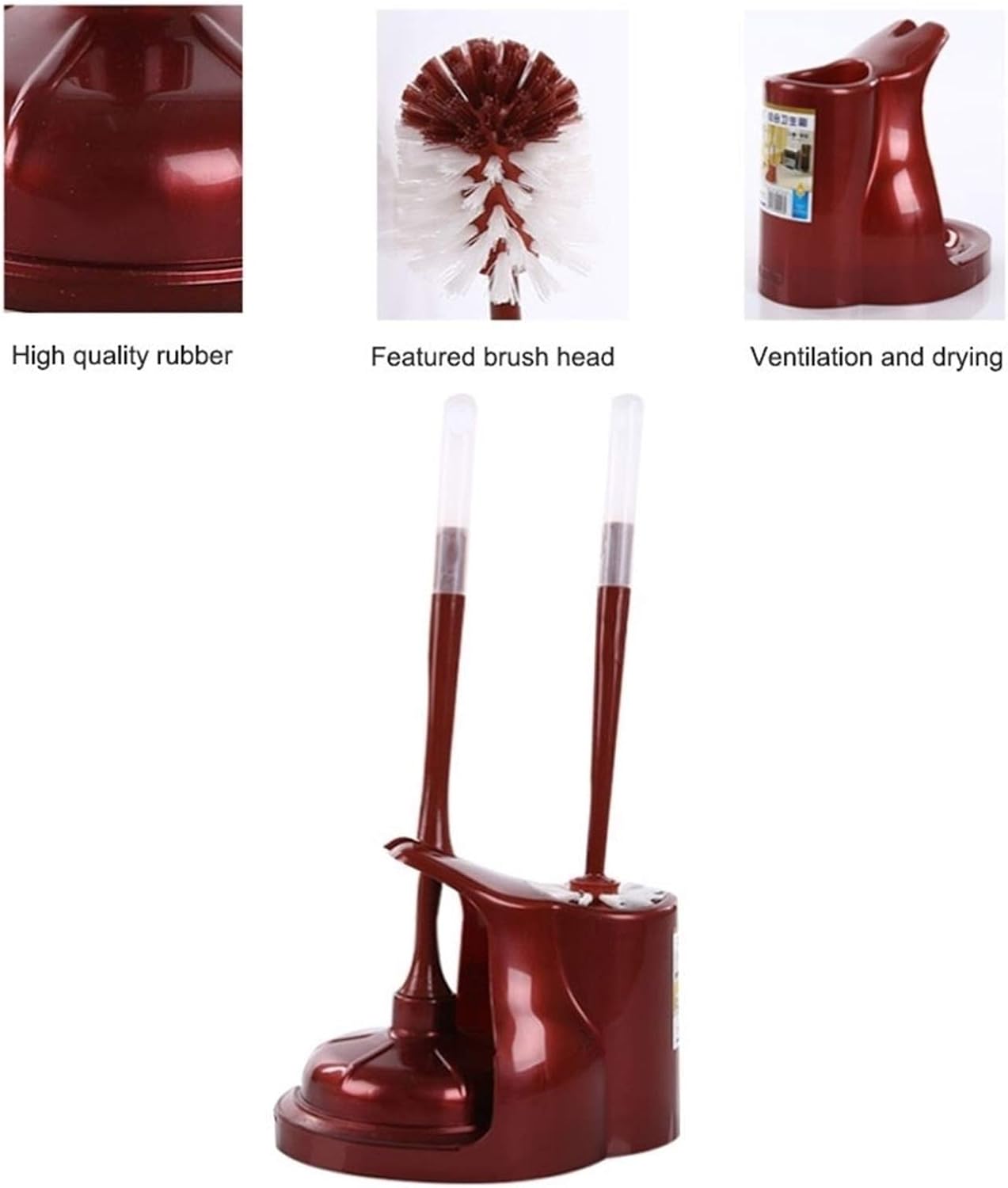 BIAOYU 2-in-1 Toilet Plunger and Brush Combo with Holder