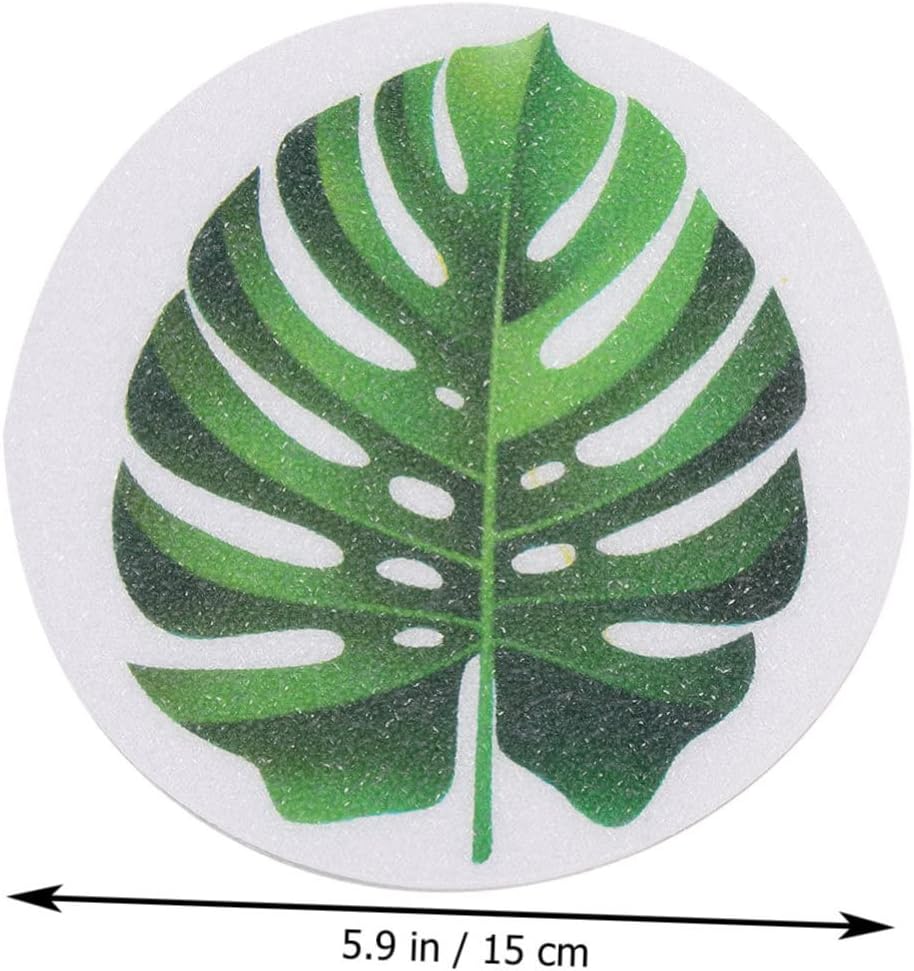 VICASKY Self Adhesive Bathtub Decals Leaf Shape Non Slip Stickers for Safety