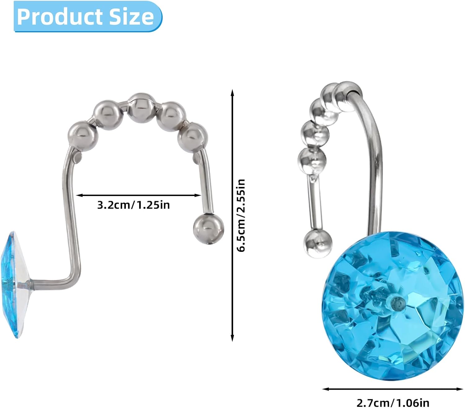Luxury Teal Blue Crystal Hangers