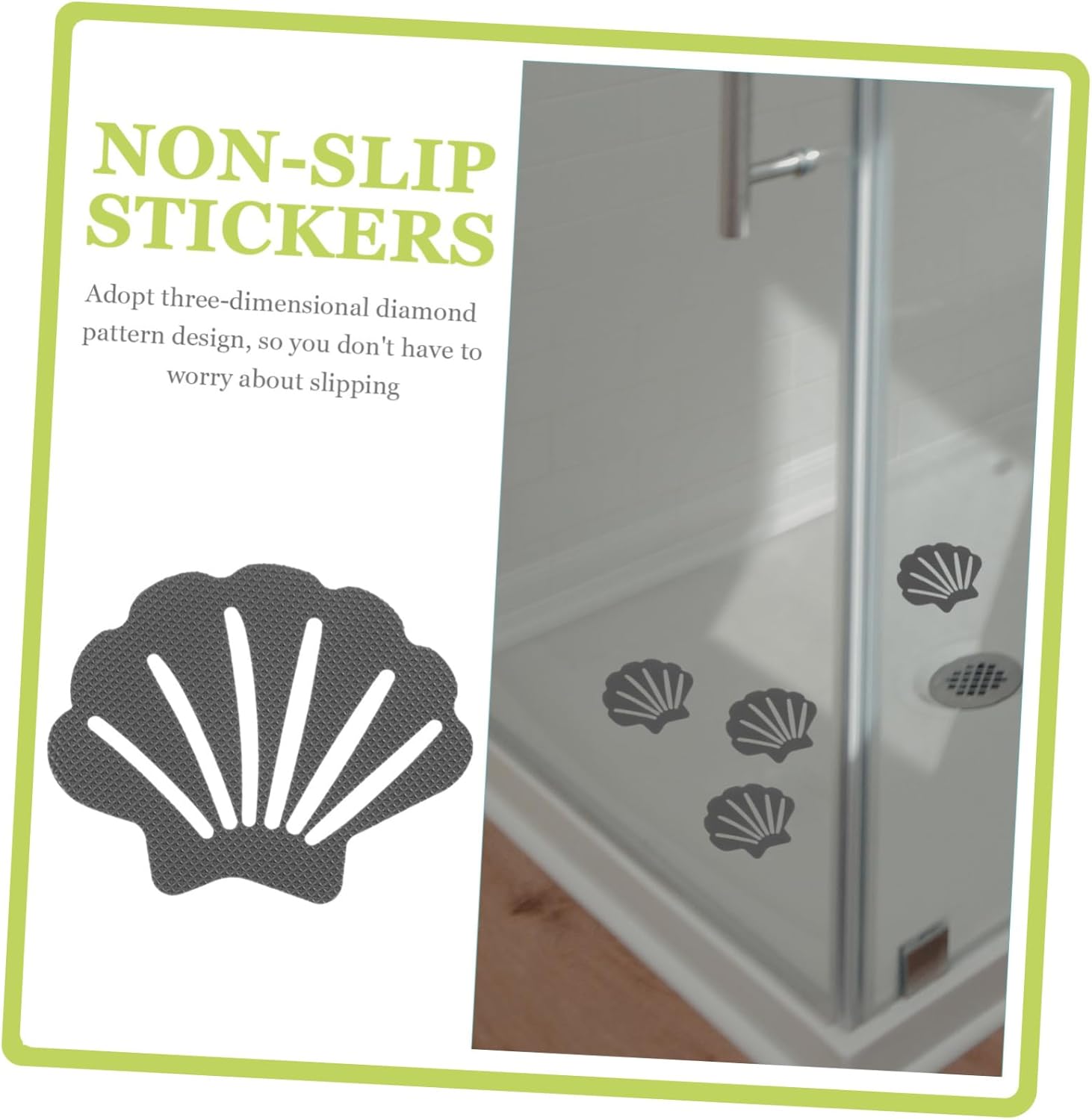 MAGICLULU 30pcs Shell Shaped Non-Skid Decals for Bathrooms