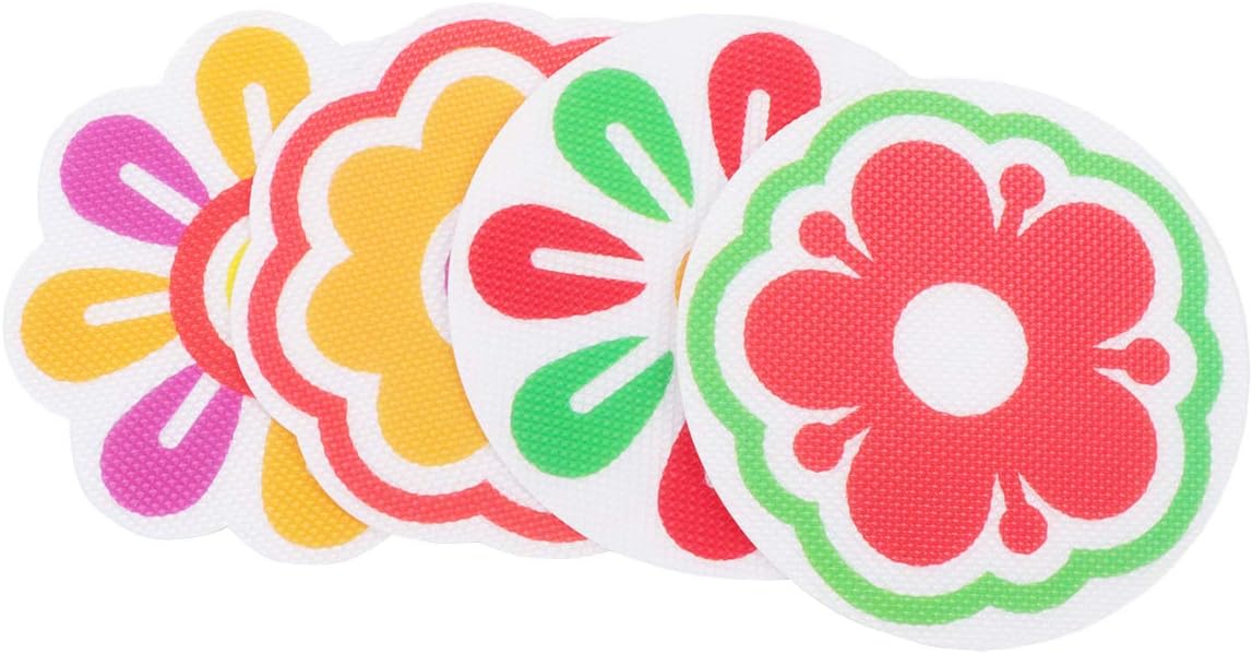 Non-Slip Fraction Design 8 Pieces Peva Decal Set for Bathrooms