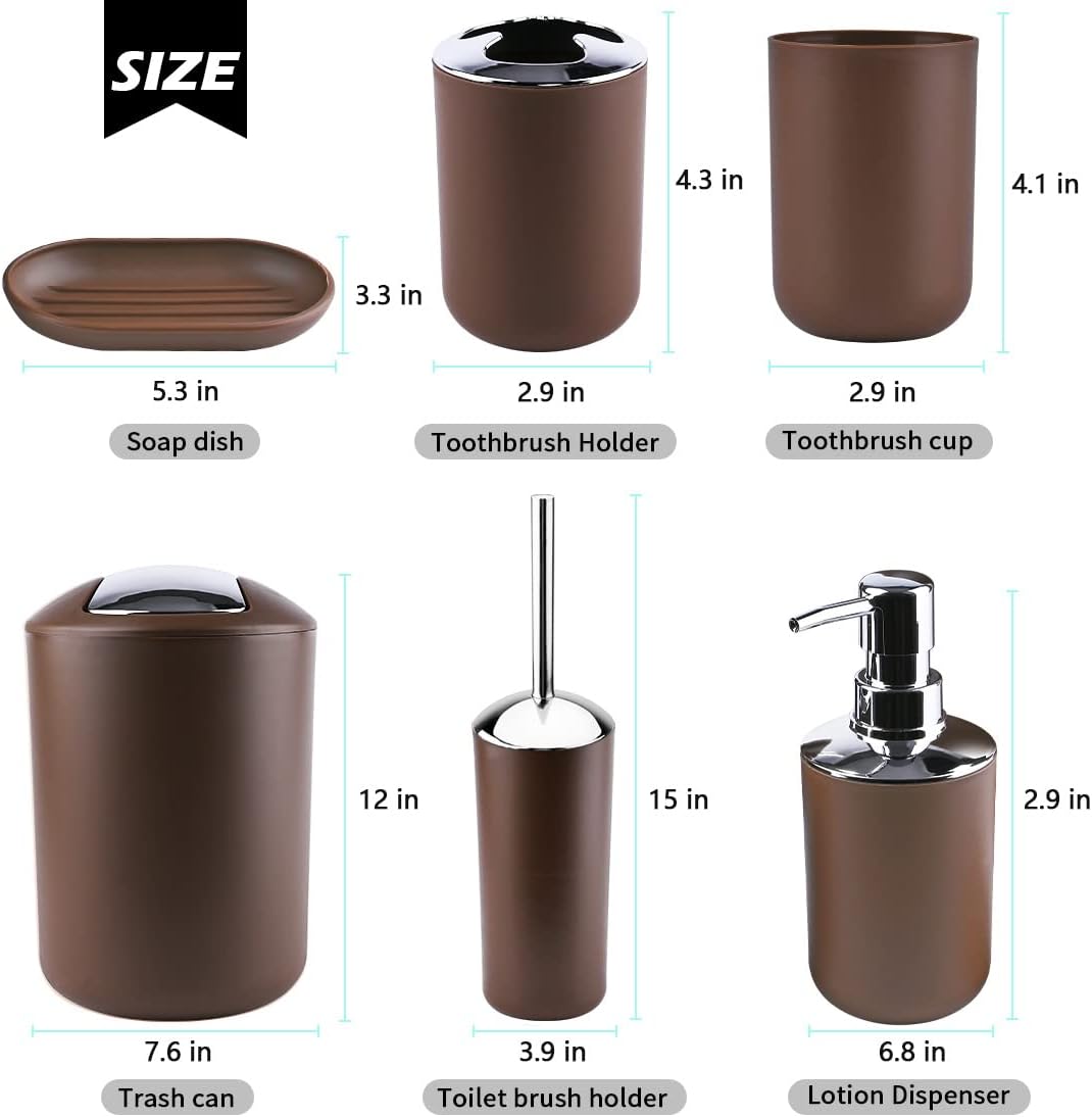 Papillon 6-Piece Bathroom Organization Set