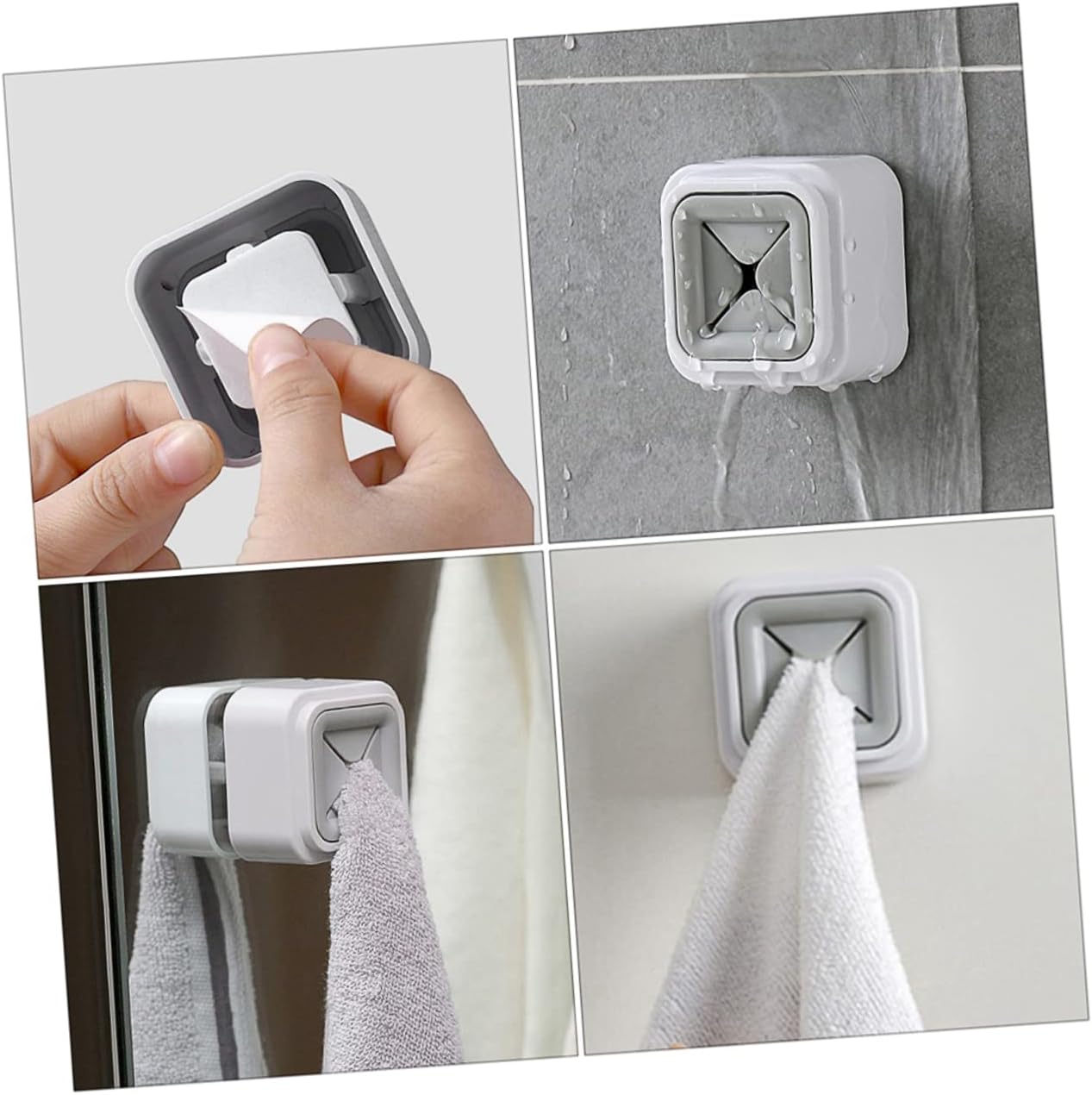DECHOUS 3Pcs Self Adhesive Towel Holders for Bathroom Kitchen