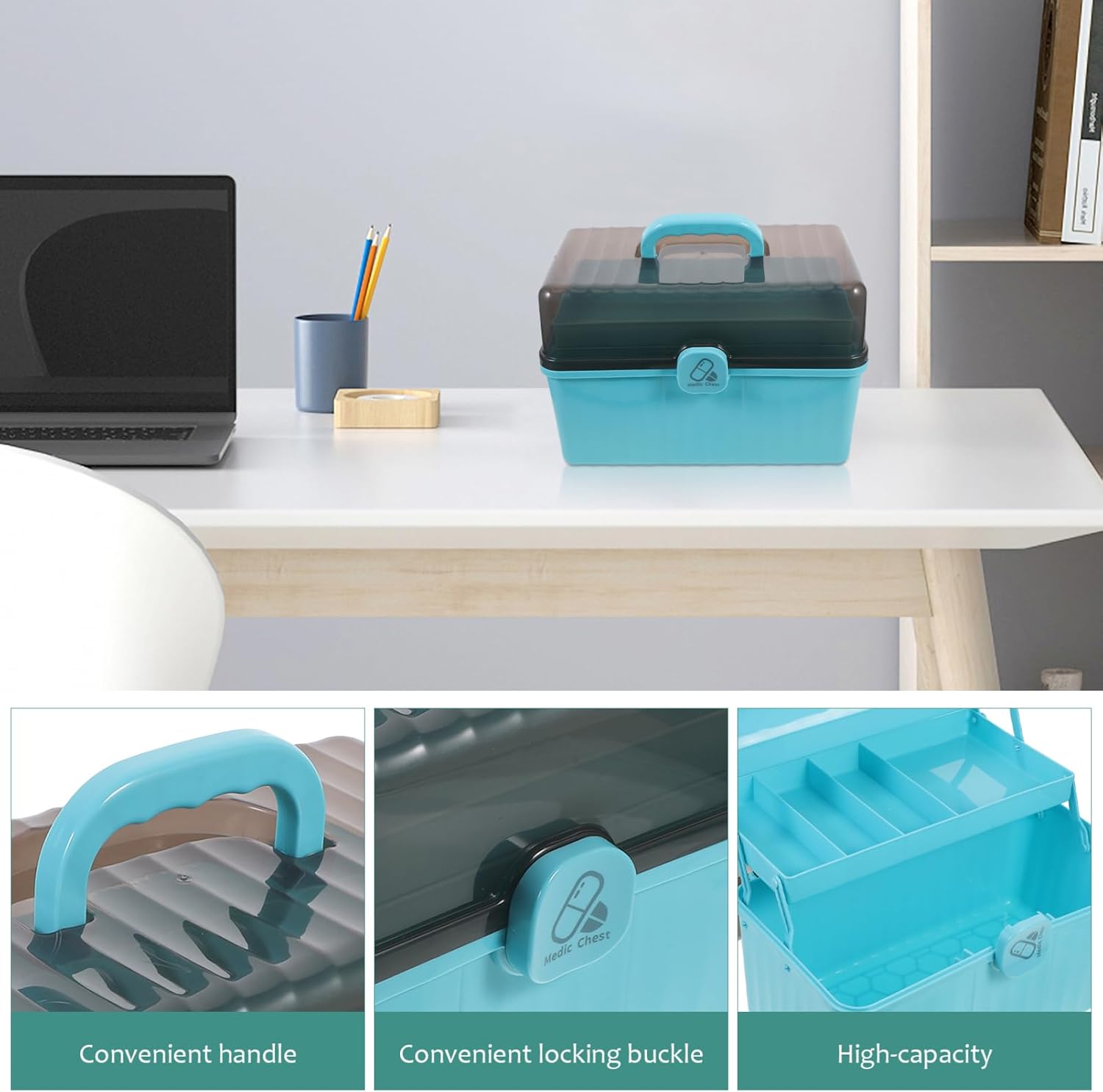 Perseoso Travel Emergency Medicine Storage Chest