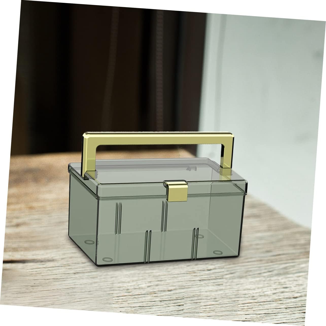 Portable Medicine Cabinet with Handle and Lid Storage Organizer
