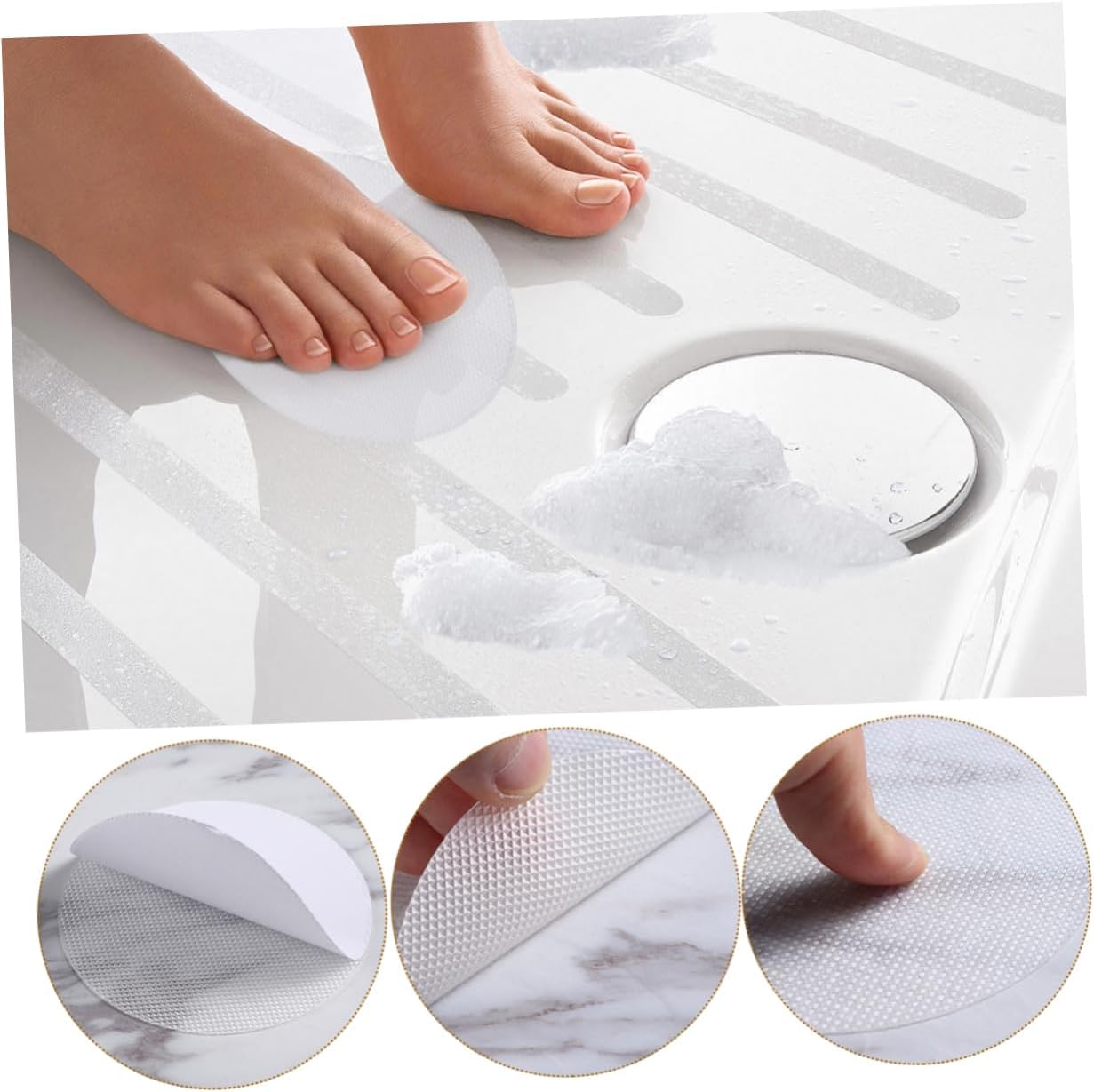 30-Pack Non-Slip bathtub stickers for Safety in Bathrooms