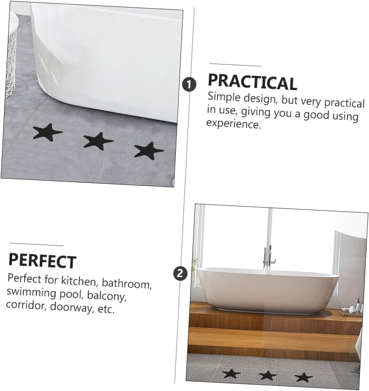 40PCS Non-Slip Bathtub Stickers for Safety and Grip