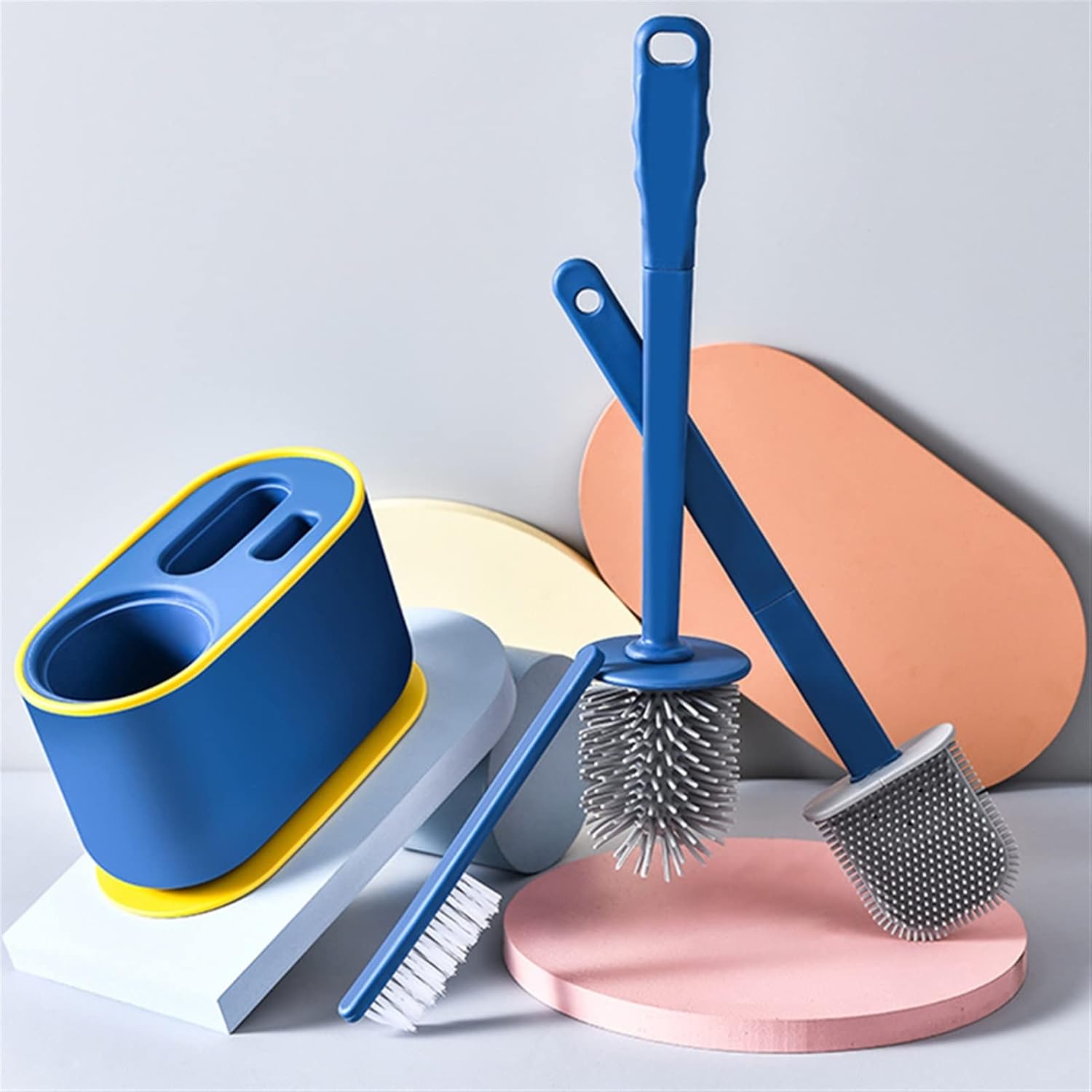 3 in 1 Toilet Brush Set with Holder and Plunger Green