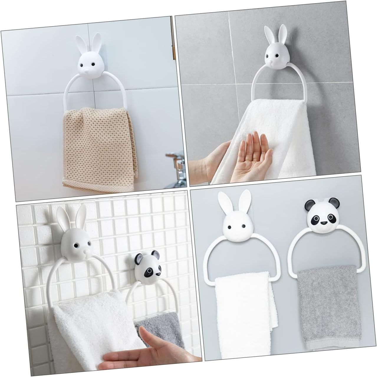 BESTYASH 1Pc Cute Cartoon Towel Organizer Upheld Towel Holder for Bathroom Kitchen