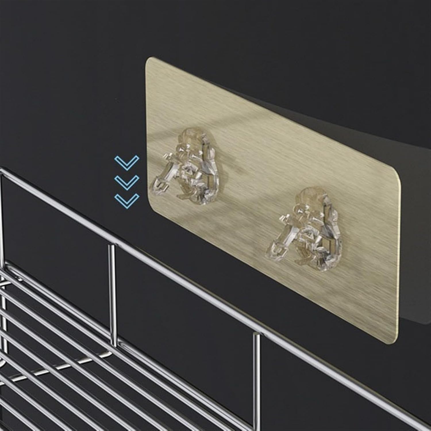 Space-Saving Stainless Steel Bathroom Shelf with Towel Rack