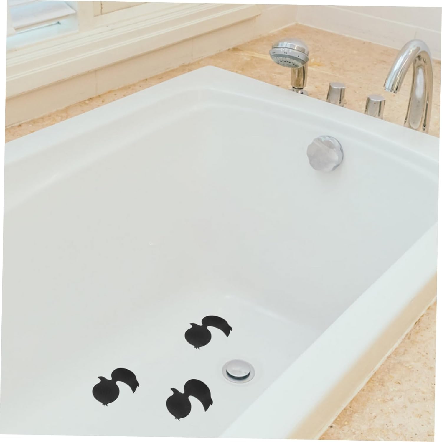 Wakauto 12-Piece Cartoon Non-Slip Bathtub Stickers for Kids