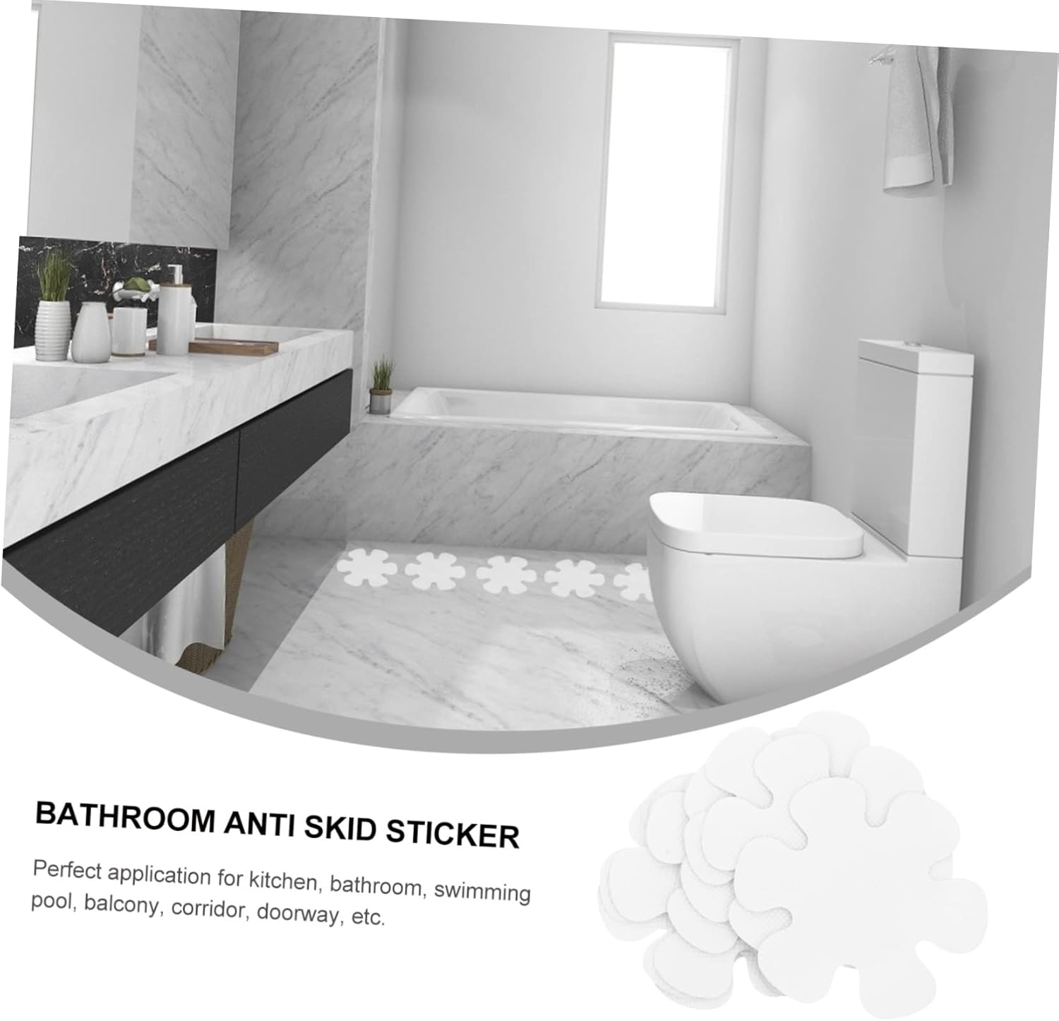 24 non-slip bathtub strips anti-slip for safe bath time