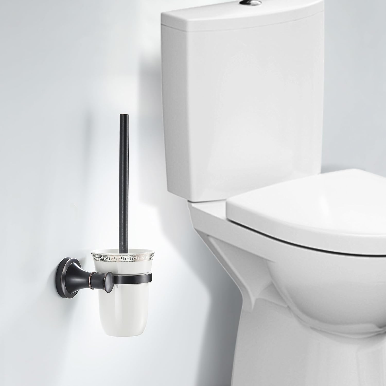 Black Oil Rubble Bronze Bathroom Toilet Brush Set