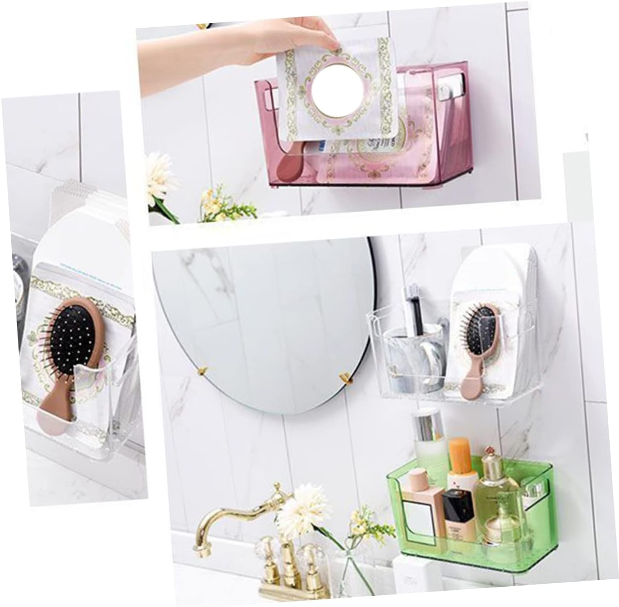 UPKOCH Adhesive Wall Shelf Overflow Bar Spoon for Bathrooms