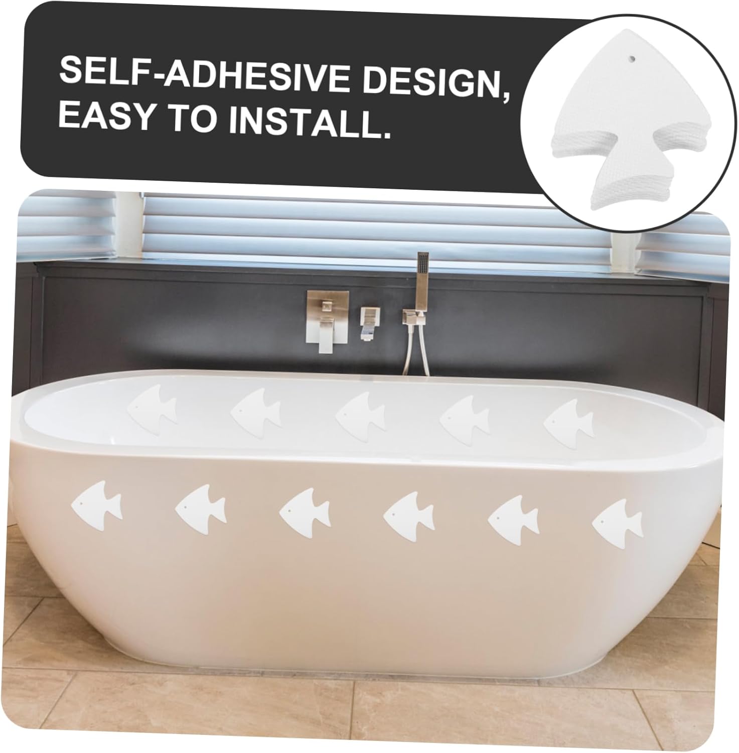 DECHOUS 12pcs Non-Slip Stickers for Bathtub and Shower