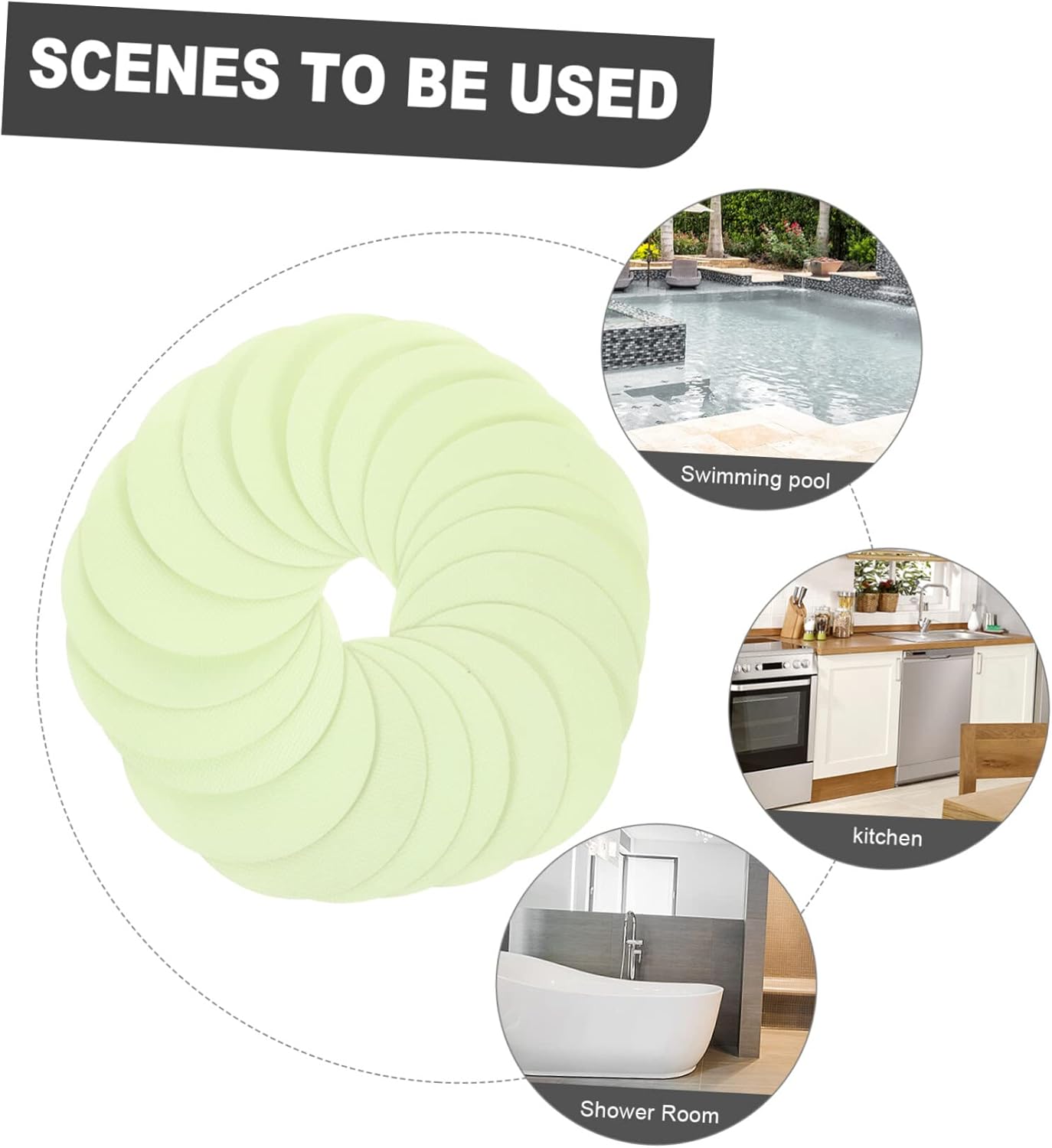 Easy Adhesive 20-Piece Bathroom Anti-Slip Tiles