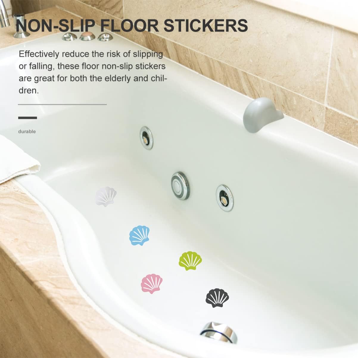 Ergonomic Non-Slip Stickers for Bathtubs more
