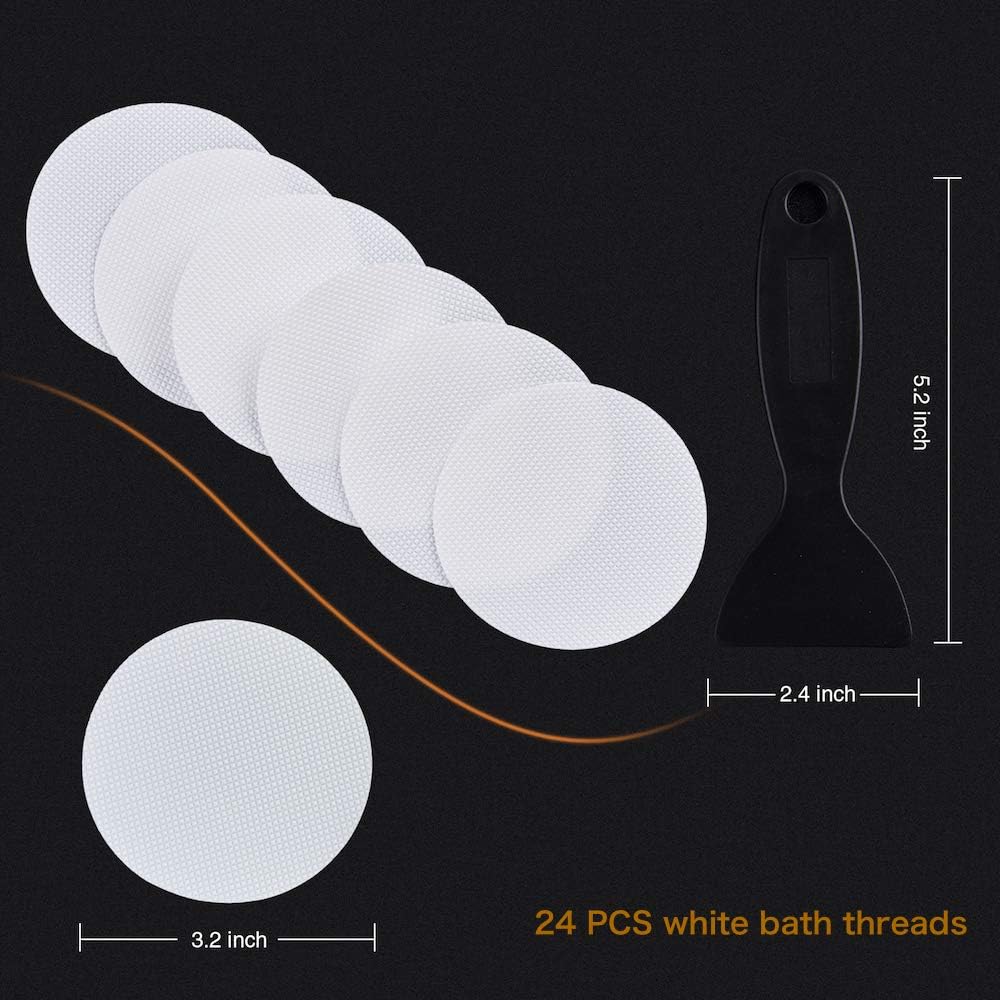 36PCS Non-Slip Bathtub Stickers with Premium Scraper