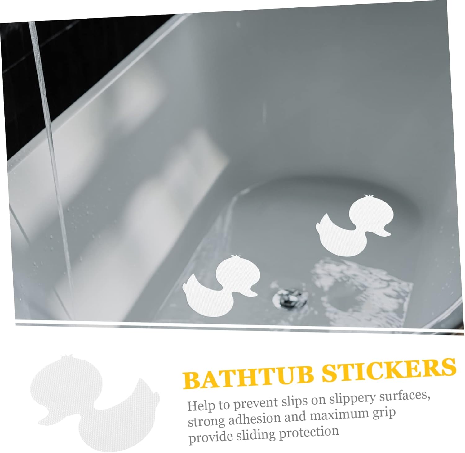 Ciieeo Self-Adhesive Anti-Slip Bathtub Decals 24pcs Cartoon Design