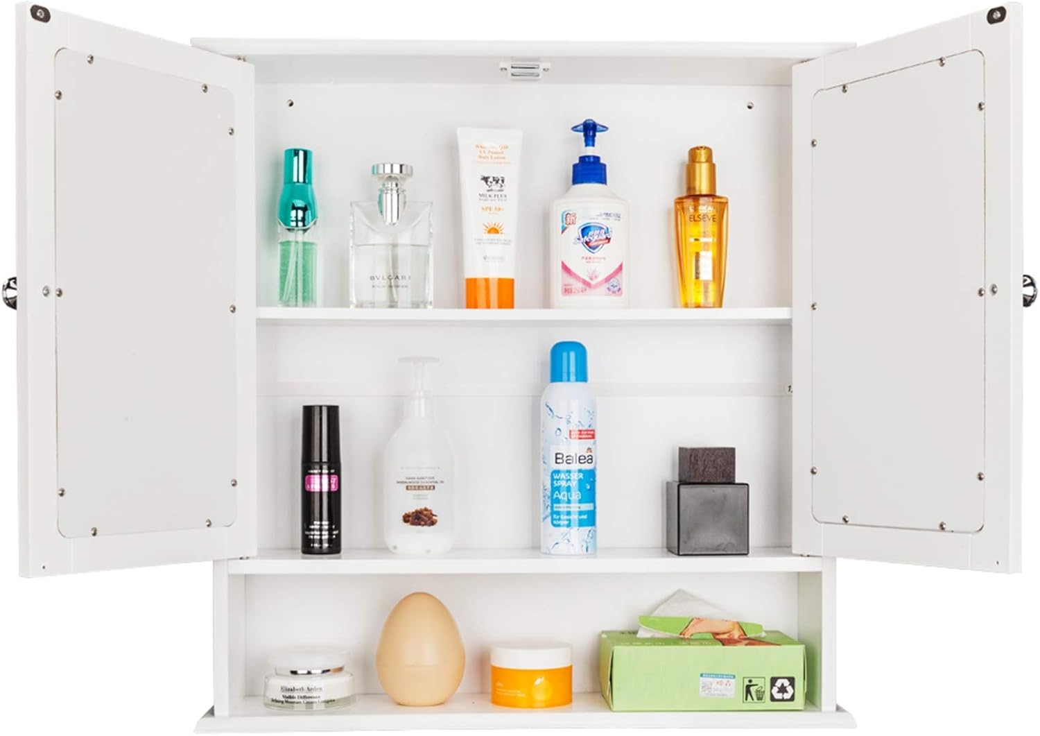 Guangshuohui bathroom medicine cabinet wall mount shelf with mirror and storage