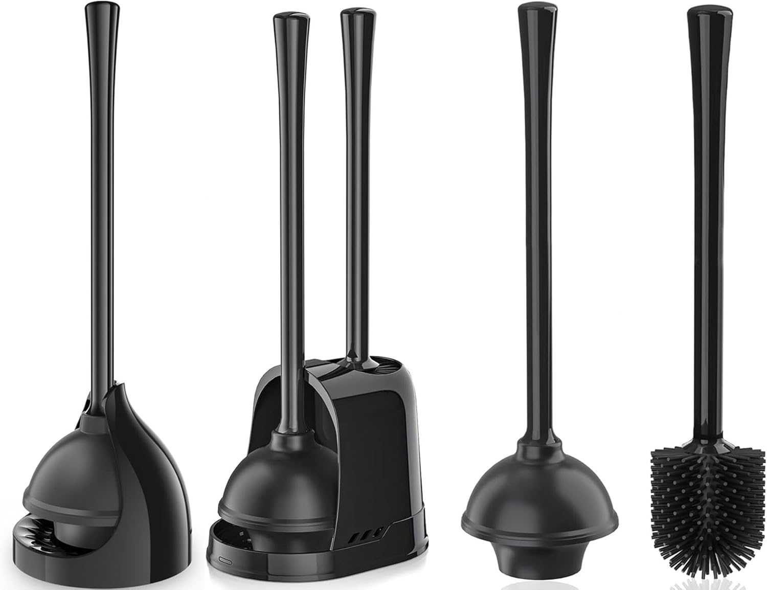 Toilet Plunger and Brush Set for Efficient 2-in-1 Cleaning