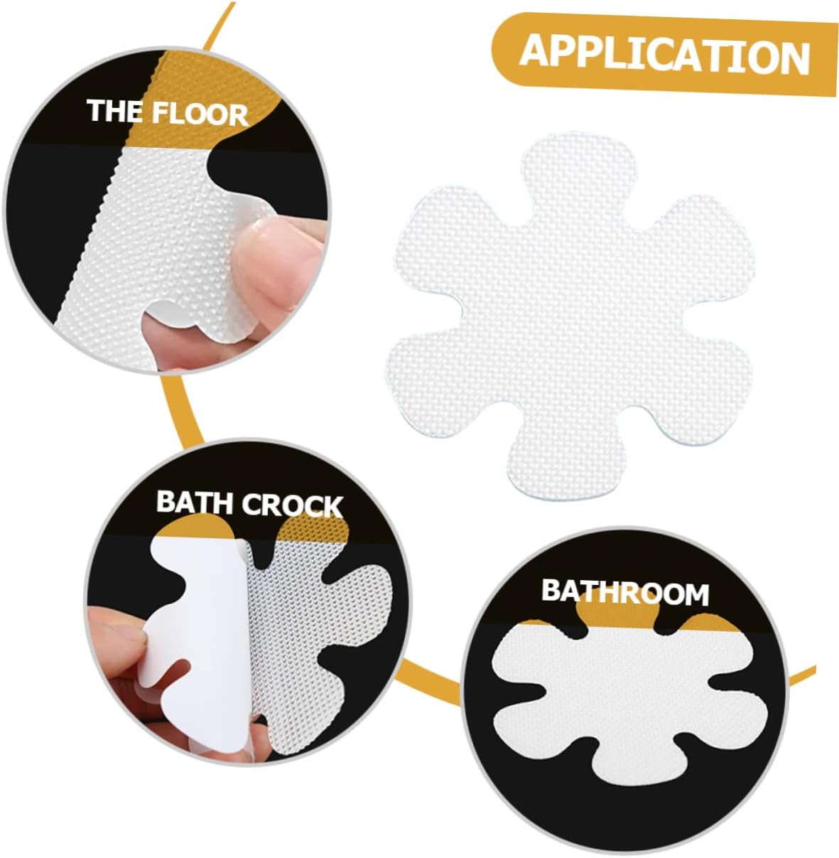 12pcs Flower Non-Slip Bathtub Stickers