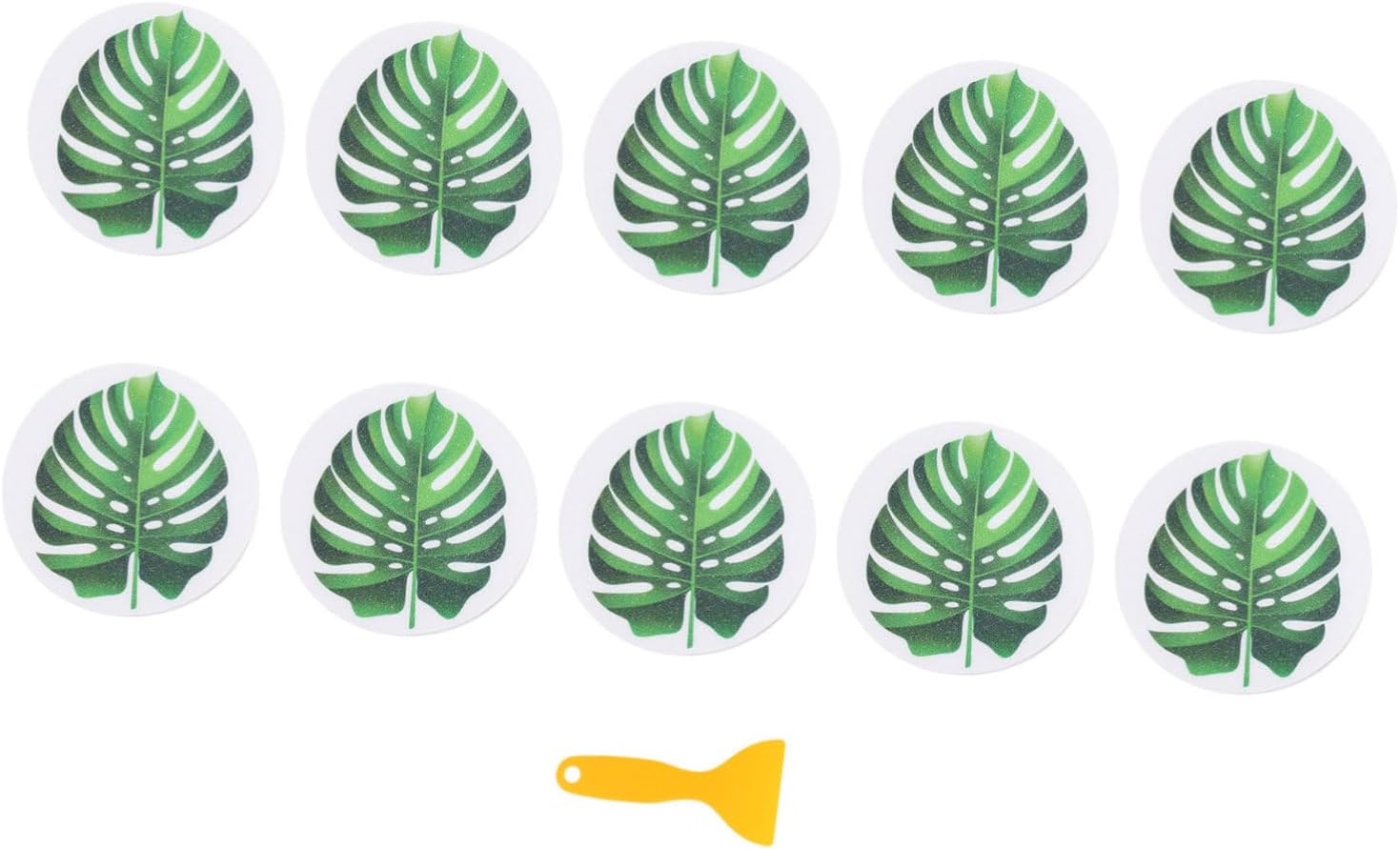 Ciieeo Leaf Pattern Bathtub Stickers Non-Slip Decor