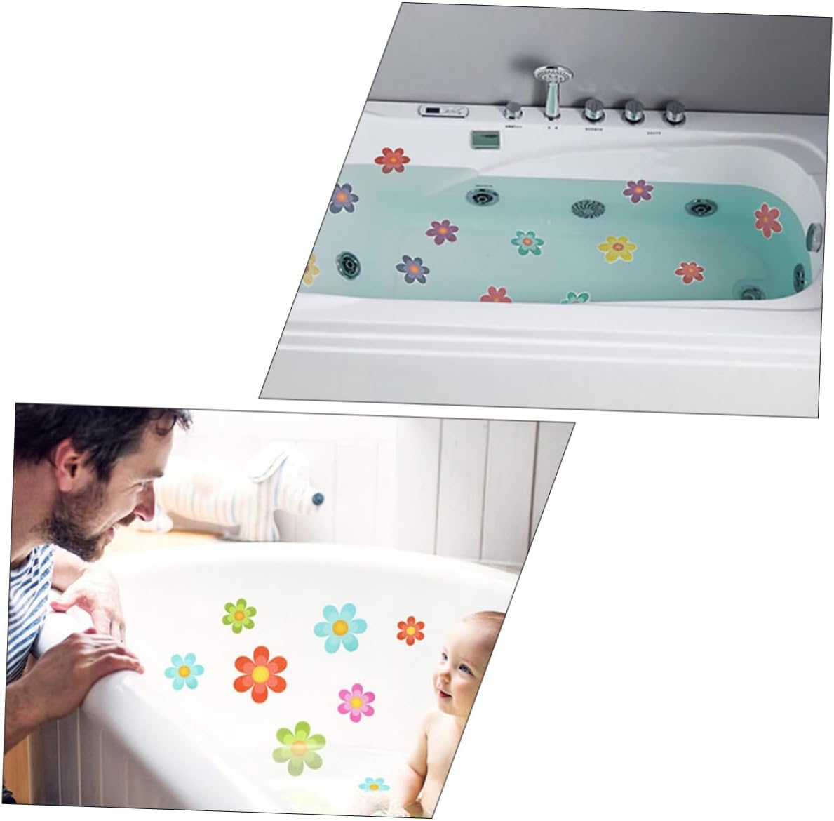 Slip-Resistant Daisy Bath Sticker for Safety