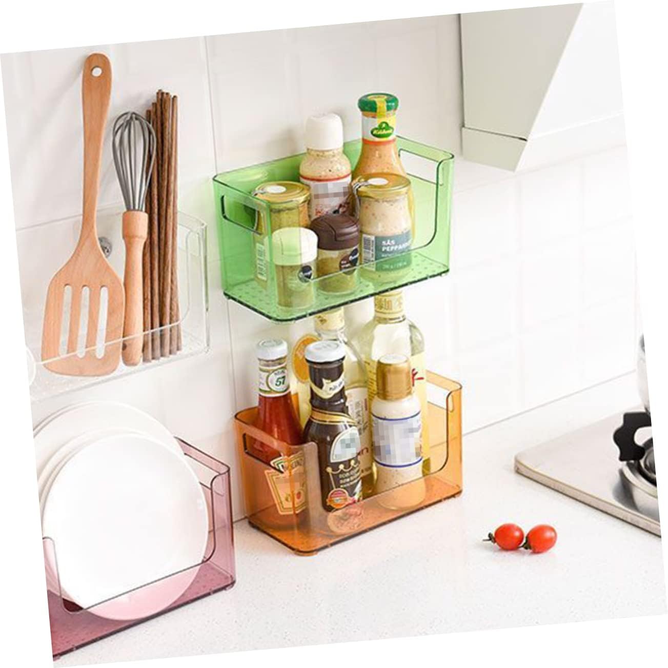 UPKOCH Adhesive Wall Shelf Overflow Bar Spoon for Bathrooms