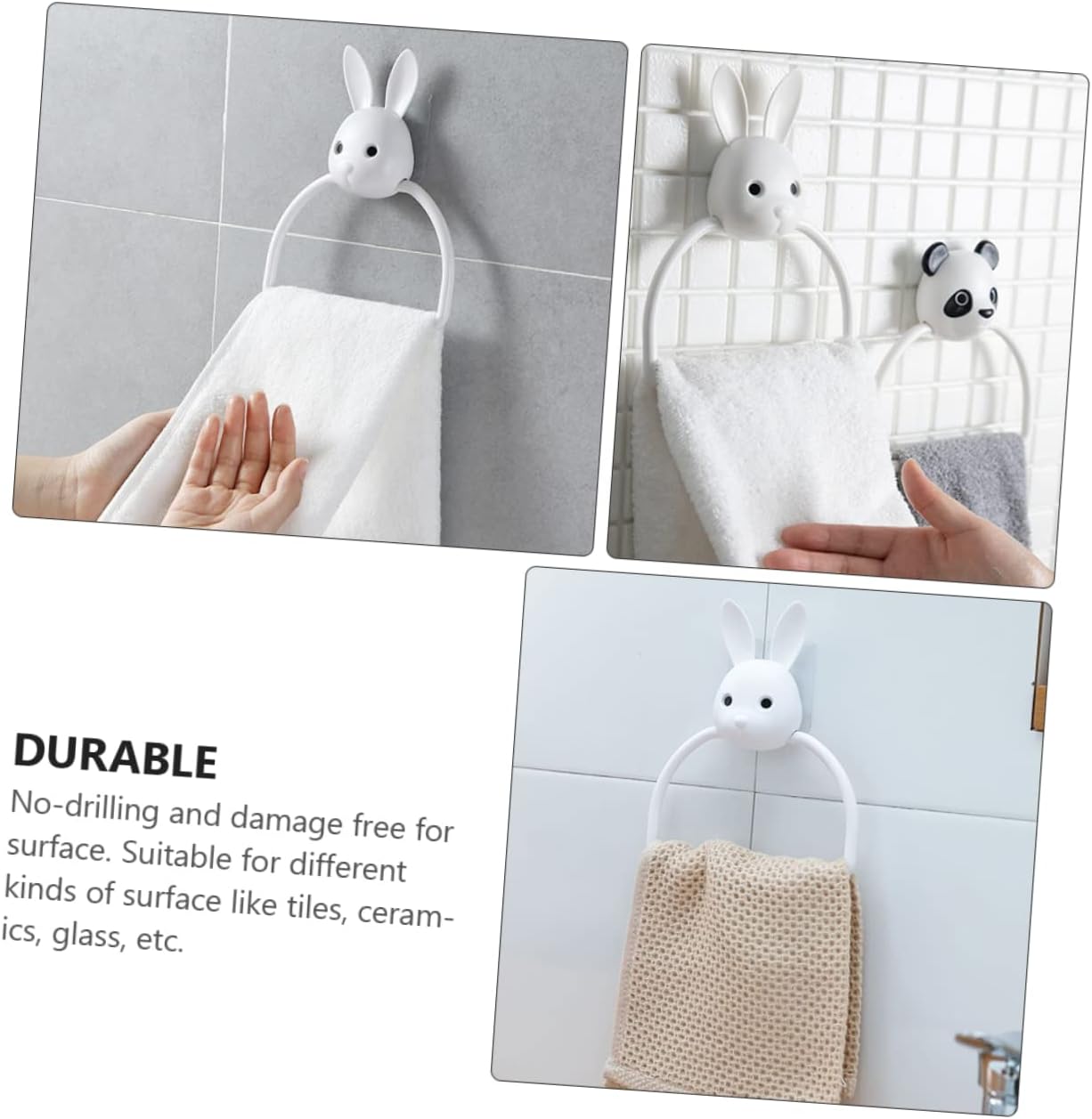 BESTYASH 1Pc Cute Cartoon Towel Organizer Upheld Towel Holder for Bathroom Kitchen