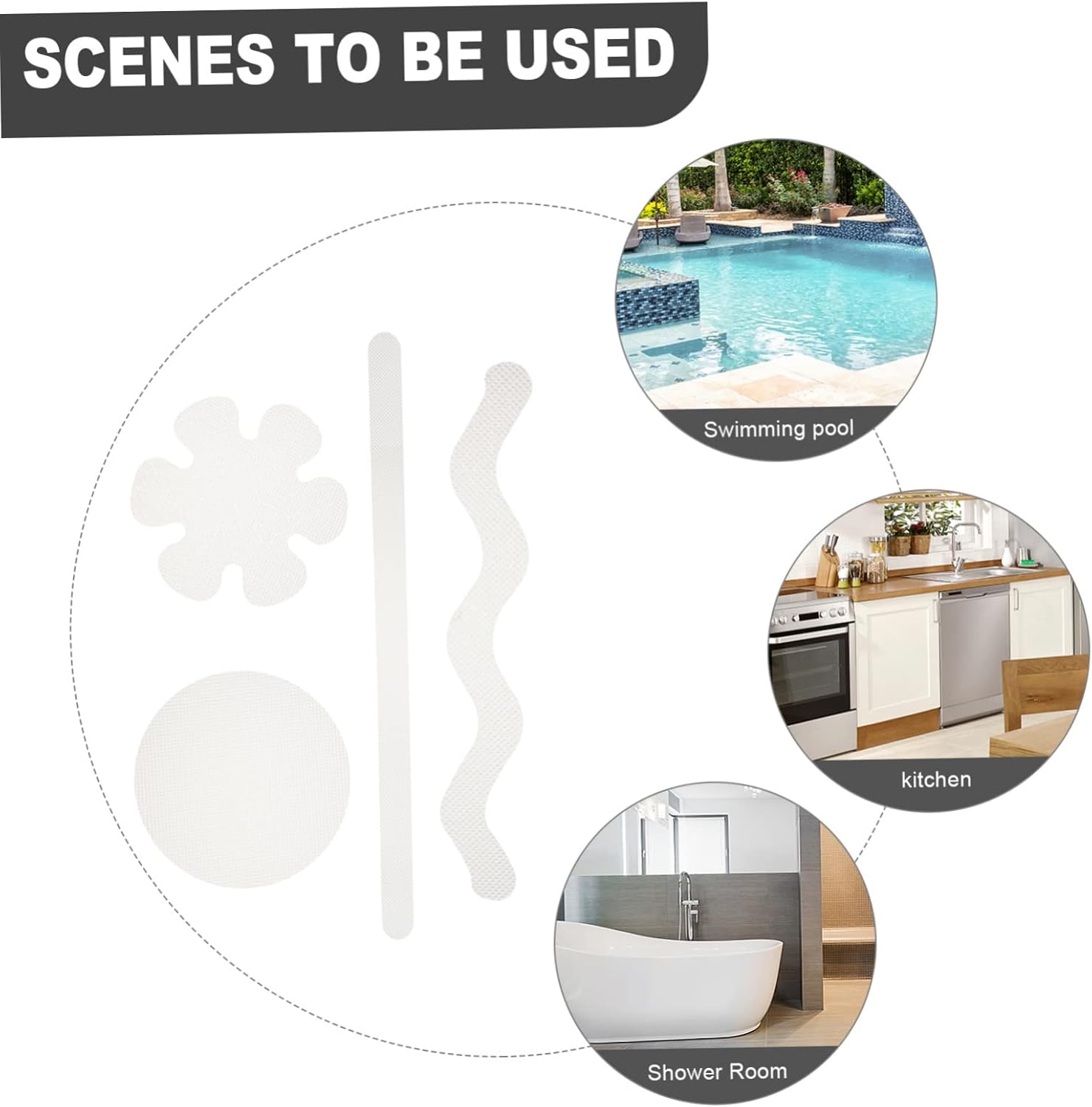 Ciieeo Pool Anti-Skid Sticker 24pcs Set
