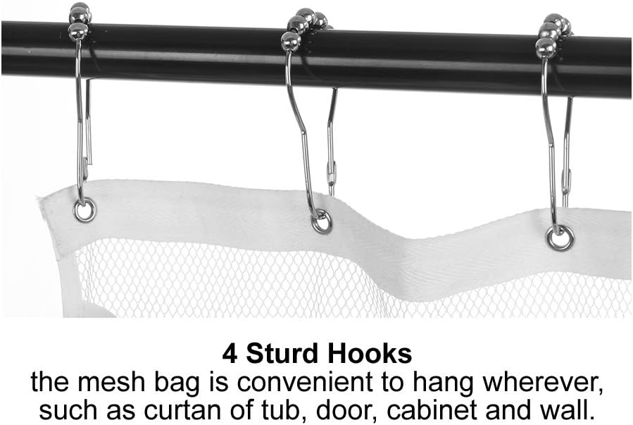 2-Piece Mesh Bathroom Caddy Organizer with 6 Pockets