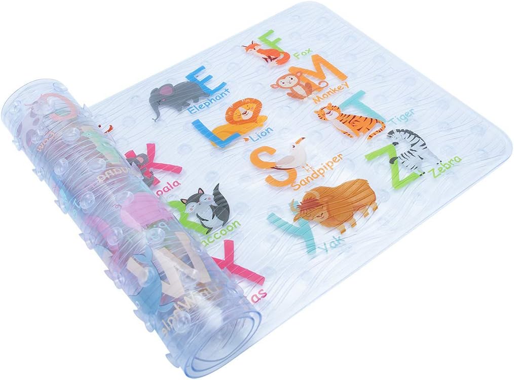 Cartoon Non Slip Bathtub Mat for Kids - 34x15 Inch