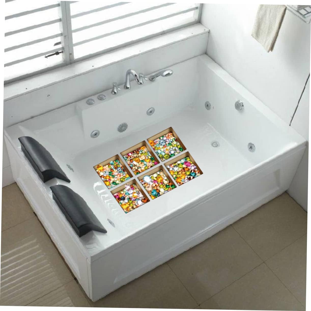 Safe 3D Bathtub Stickers for Home Kitchen