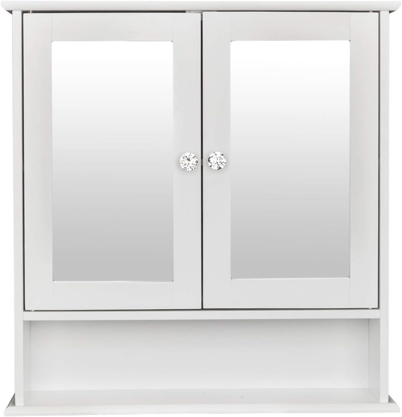 Guangshuohui bathroom medicine cabinet wall mount shelf with mirror and storage