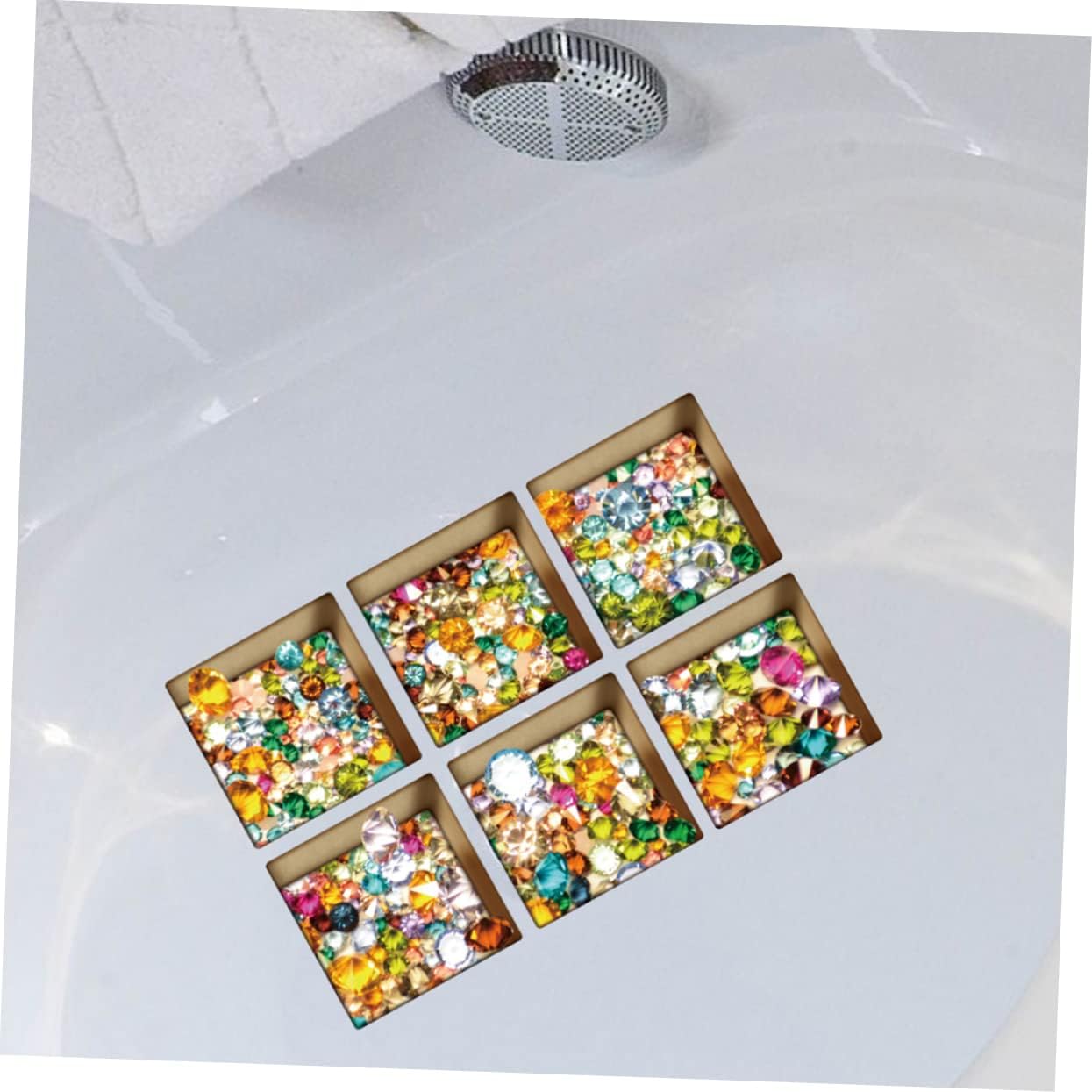 Non-Slip Bathtub Stickers 6 Pack 3D Design Removable Decals