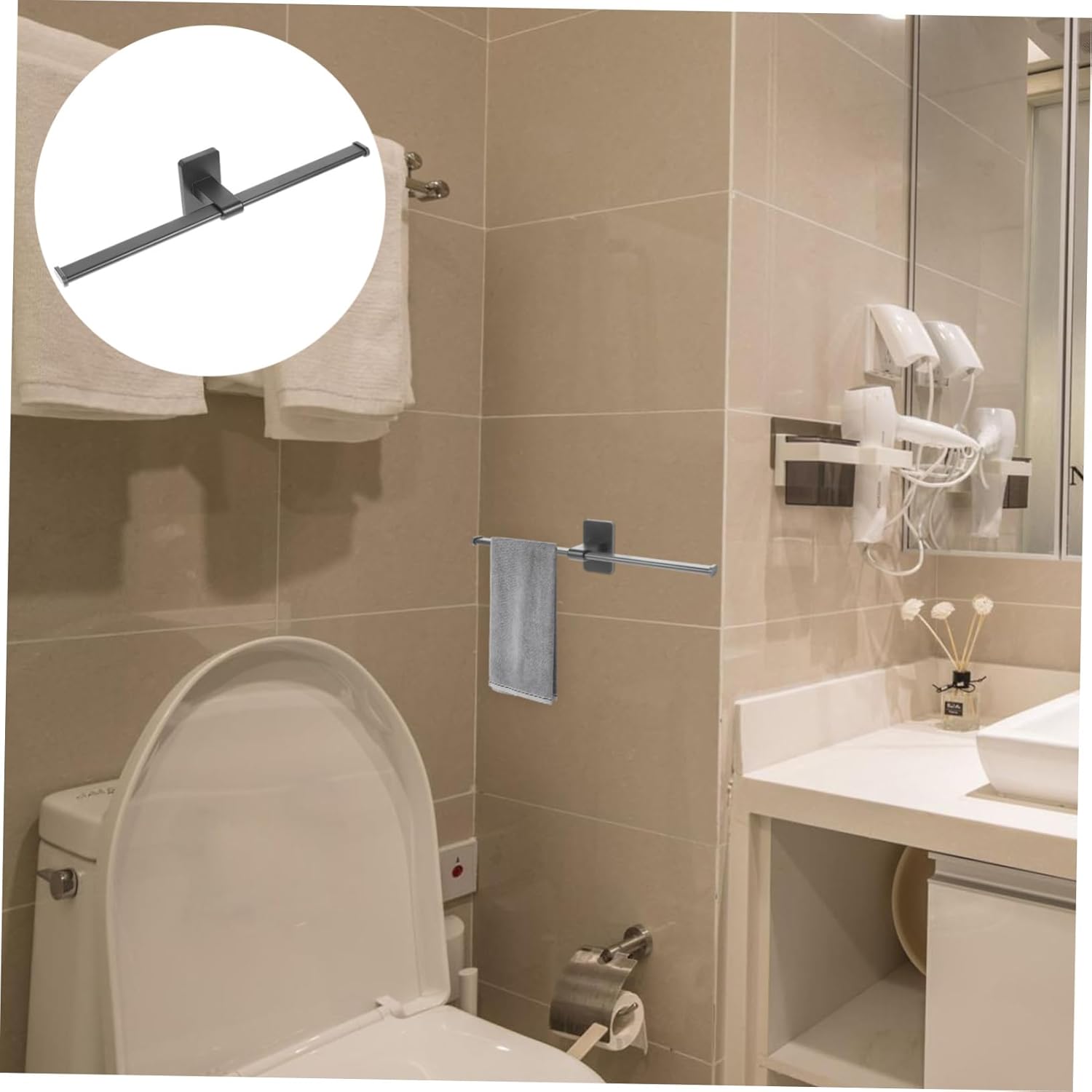 Ergonomic and Space-Saving Towel Rack