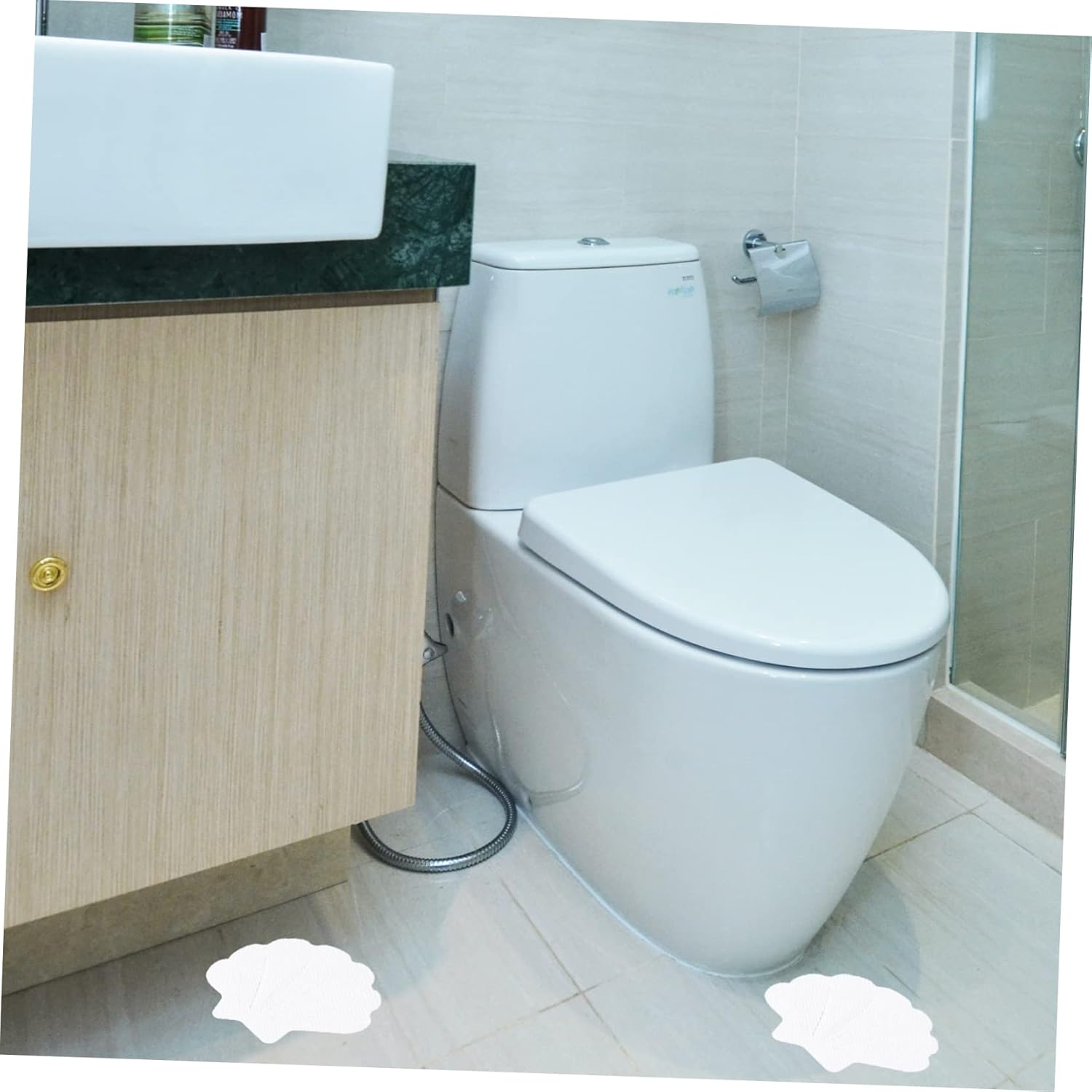 12-Piece Sea Shell Shaped Non-Slip Bathroom Stickers for Safety