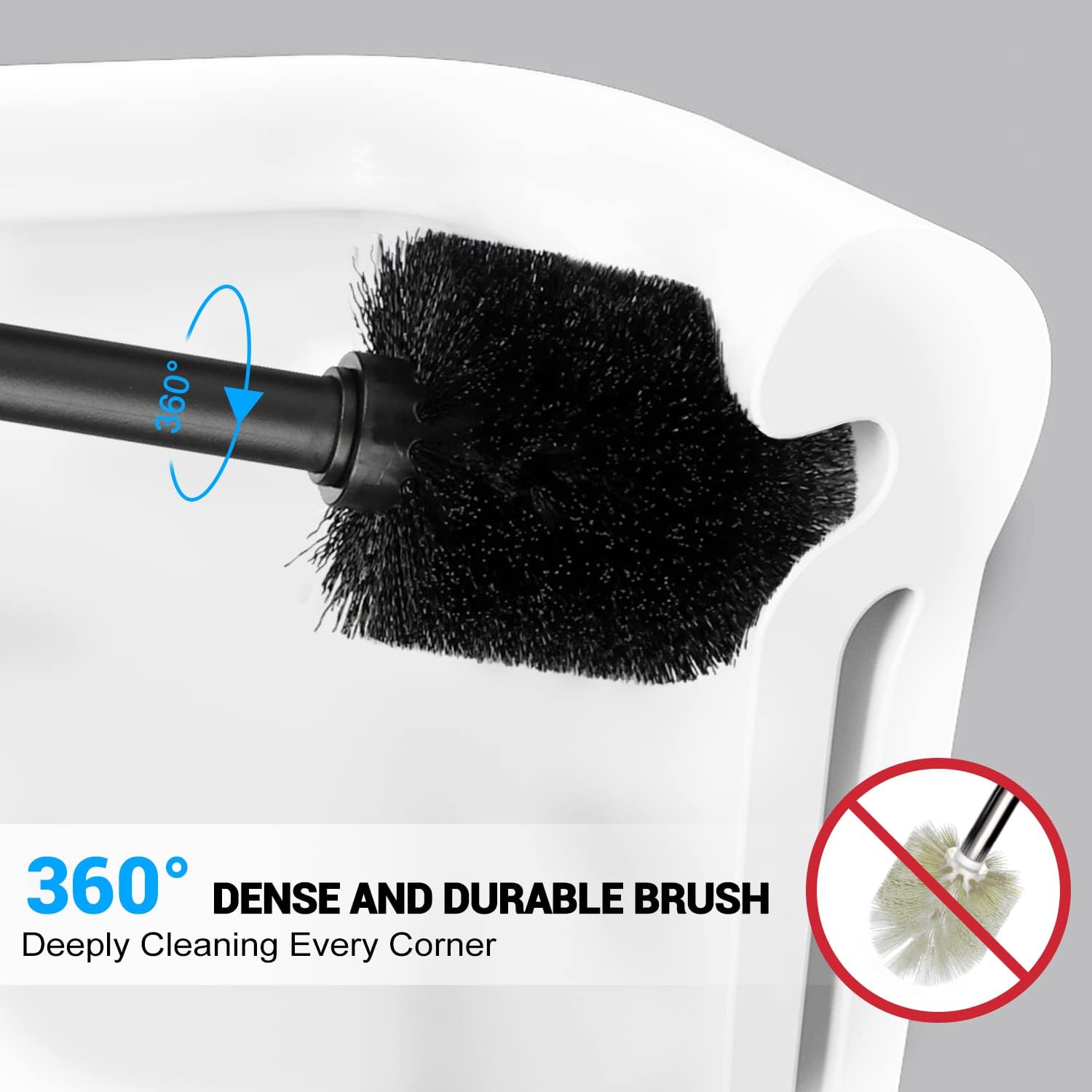 Low-Maintenance Toilet Plunger Brush Set