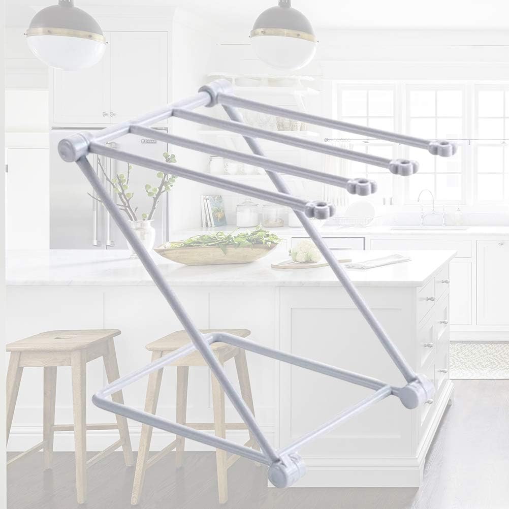 Stainless Steel Bathroom Towel Holder Z-Shape Foldable Towel Rack